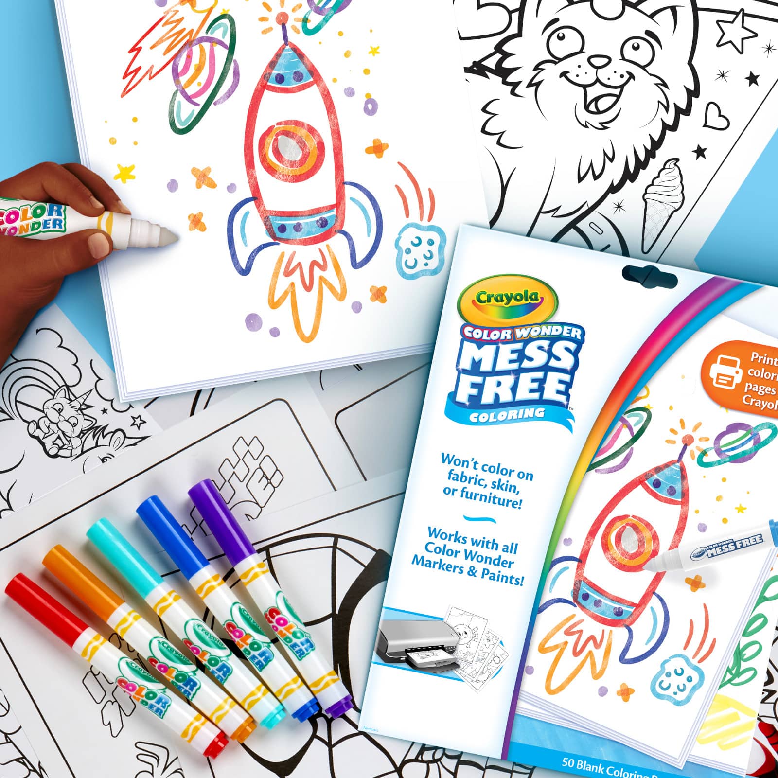 Crayola&#xAE; Color Wonder&#xAE; Mess Free&#x2122; Blank Printable Coloring Pages, 50ct.