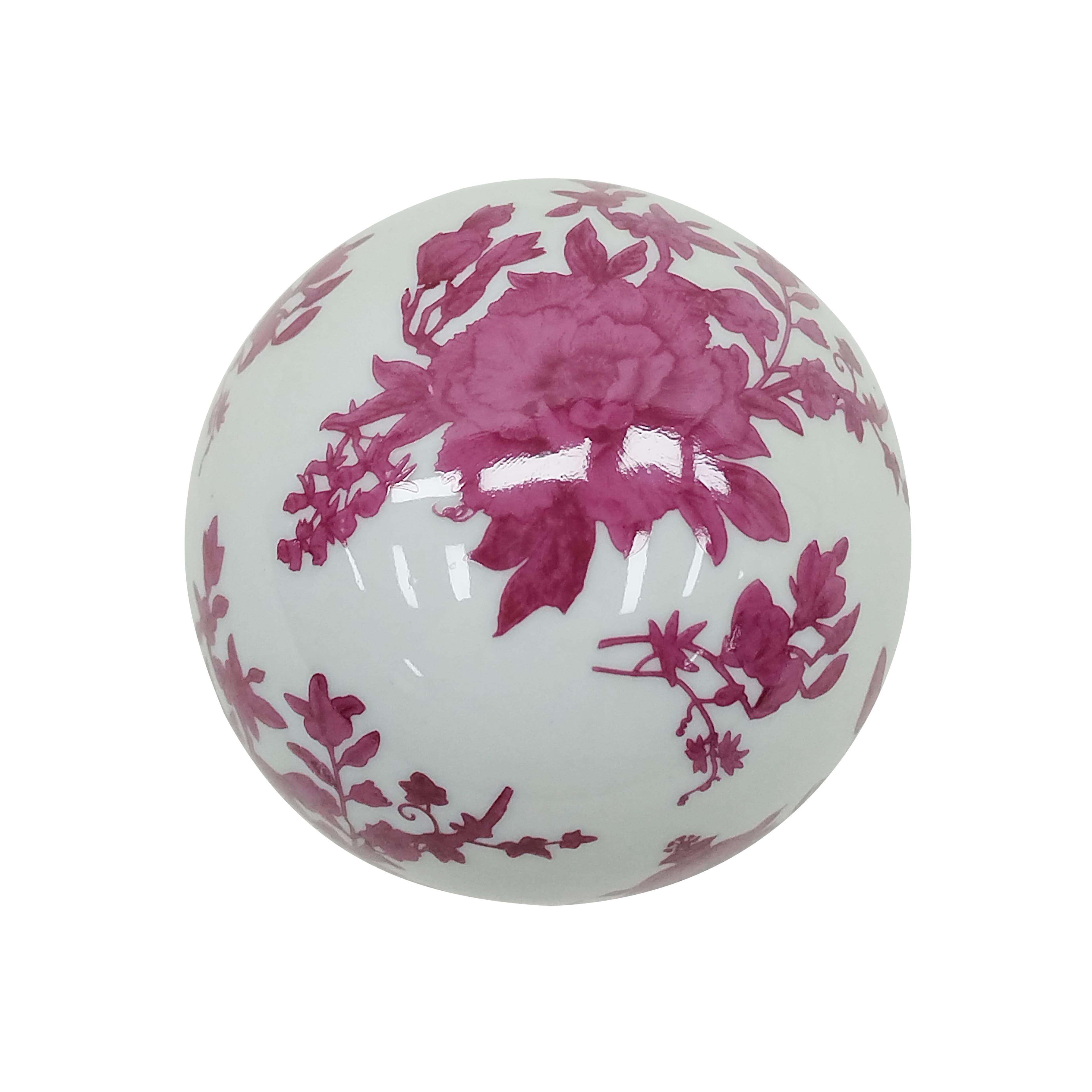 Assorted 4&#x22; Floral Porcelain Ball Tabletop D&#xE9;cor, 1pc. by Ashland&#xAE;
