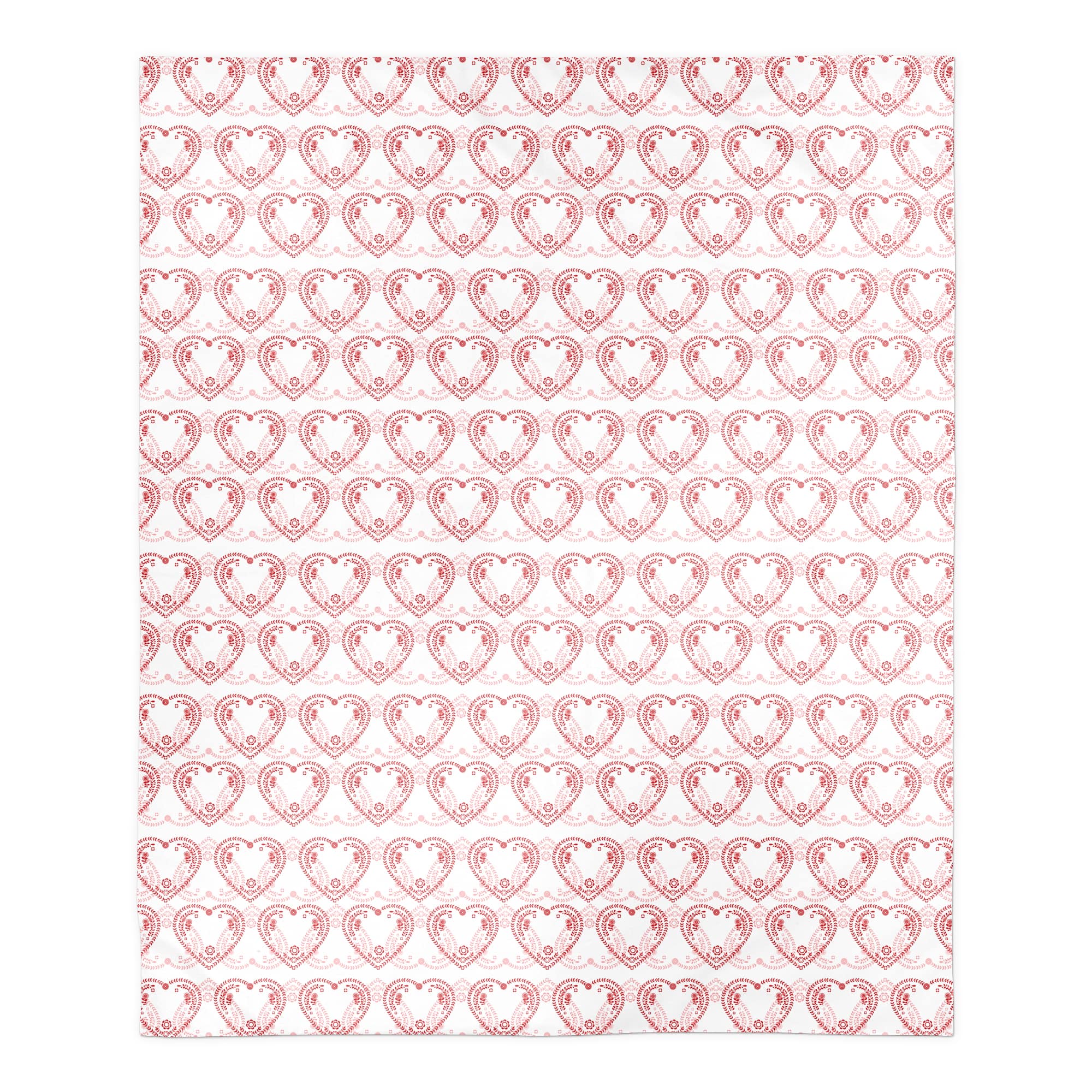 Red & Pink Interlocking Hearts Sherpa Fleece Blanket