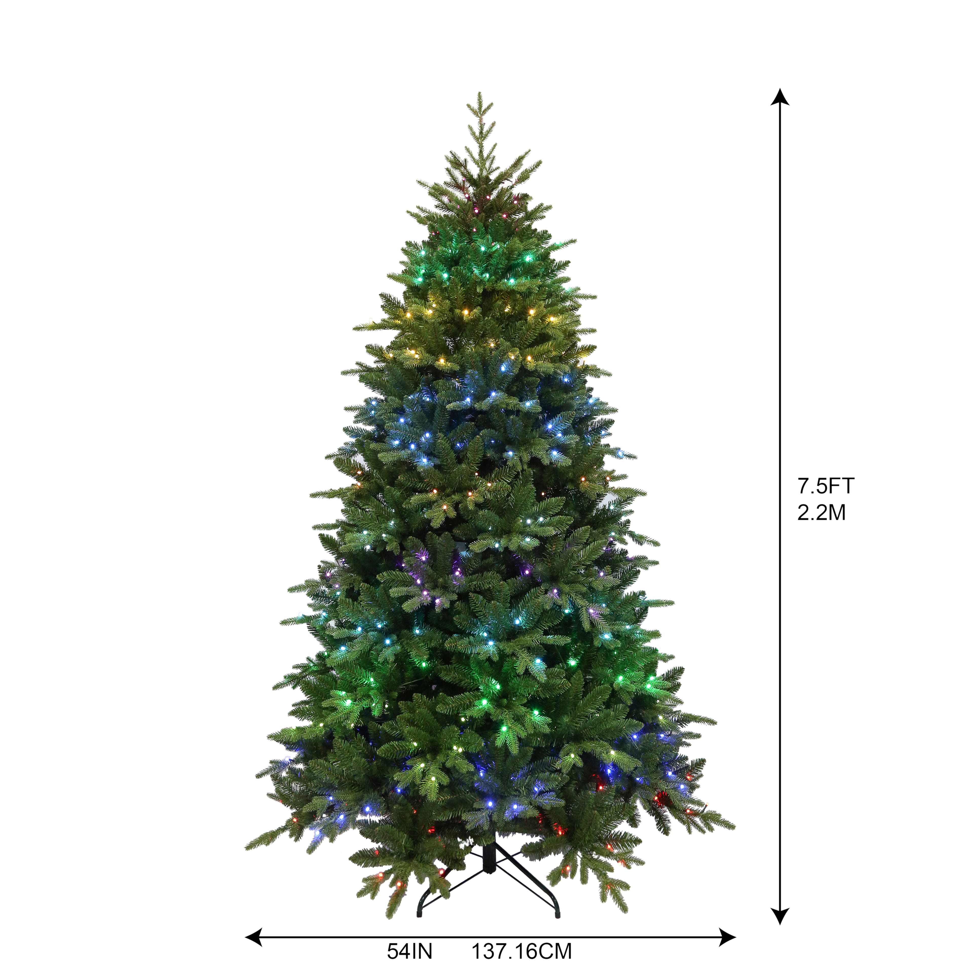 7.5ft. Pre-Lit Melody Spruce Artificial Christmas Tree, Color Changing Mini LED Lights by Ashland&#xAE;