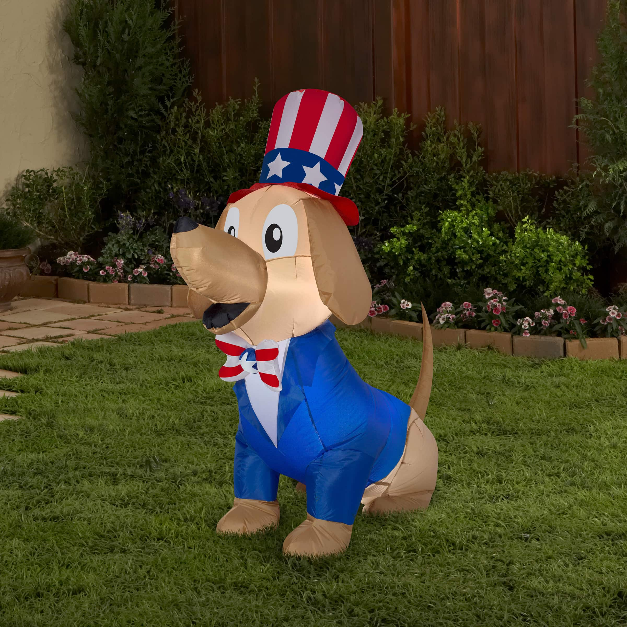 5ft. Airblown&#xAE; Inflatable Fourth of July Patriotic Pooch