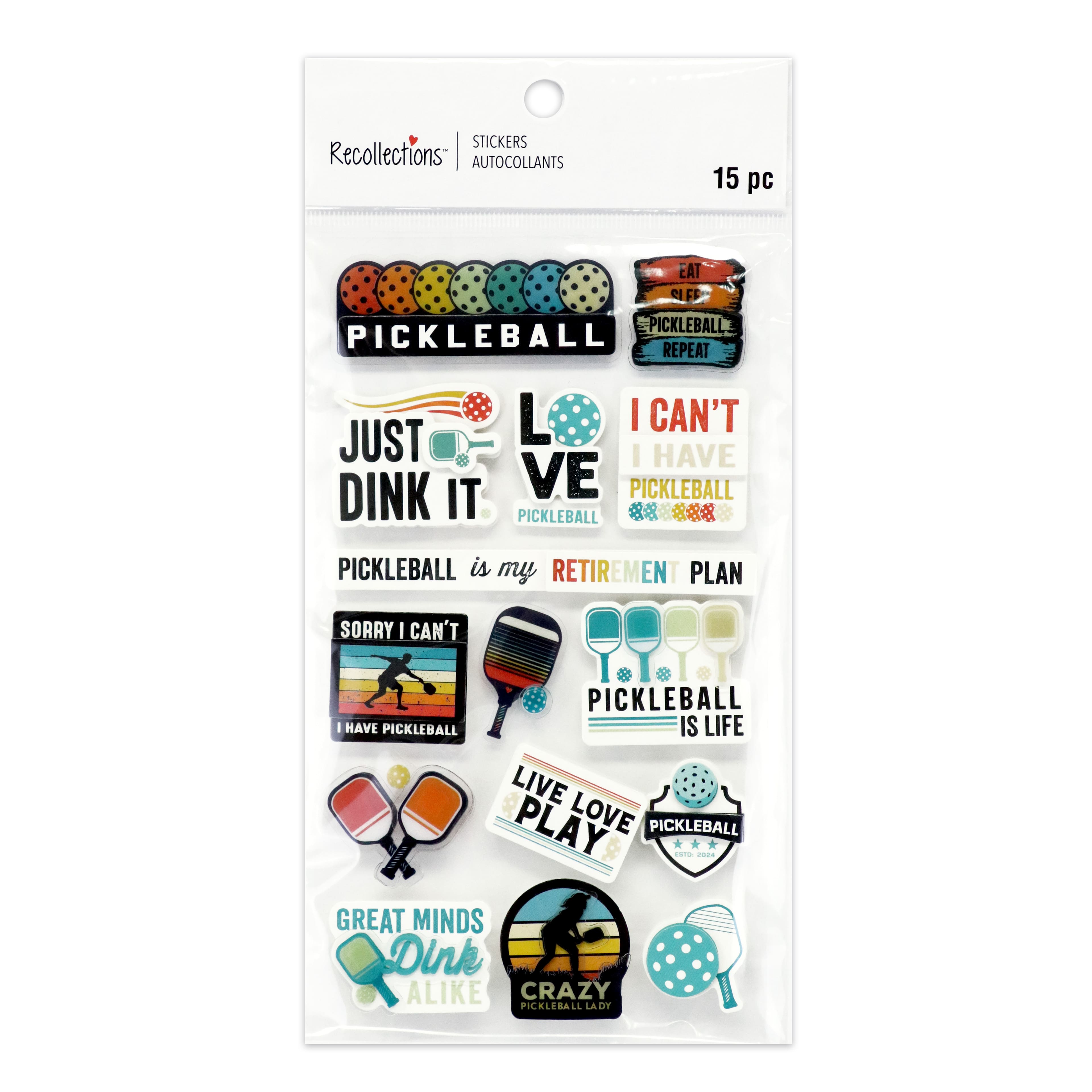 Pickleball Dimensional Stickers by Recollections&#x2122;