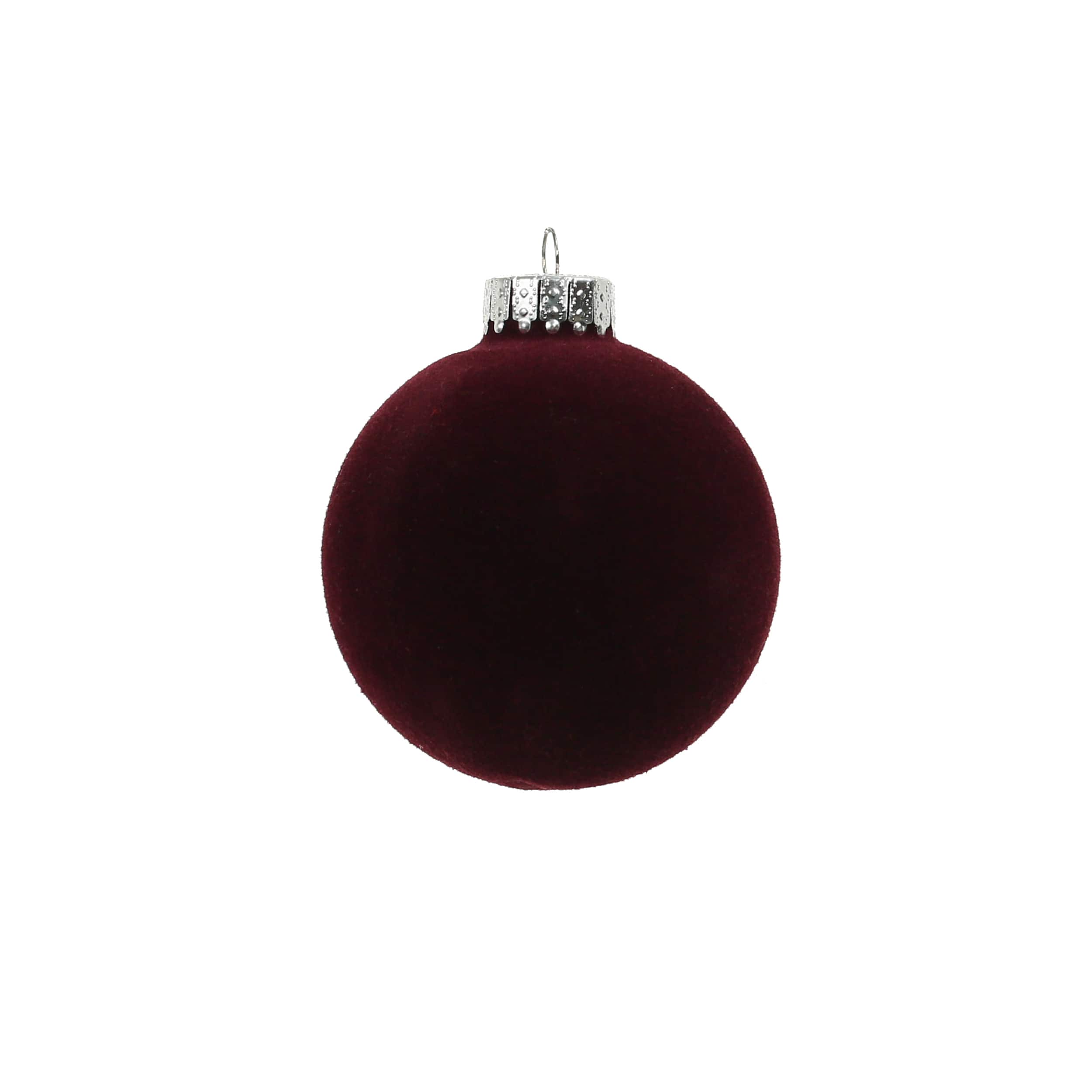 6 Pack 2.5&#x22; Flocked Glass Ball Ornaments by Ashland&#xAE;