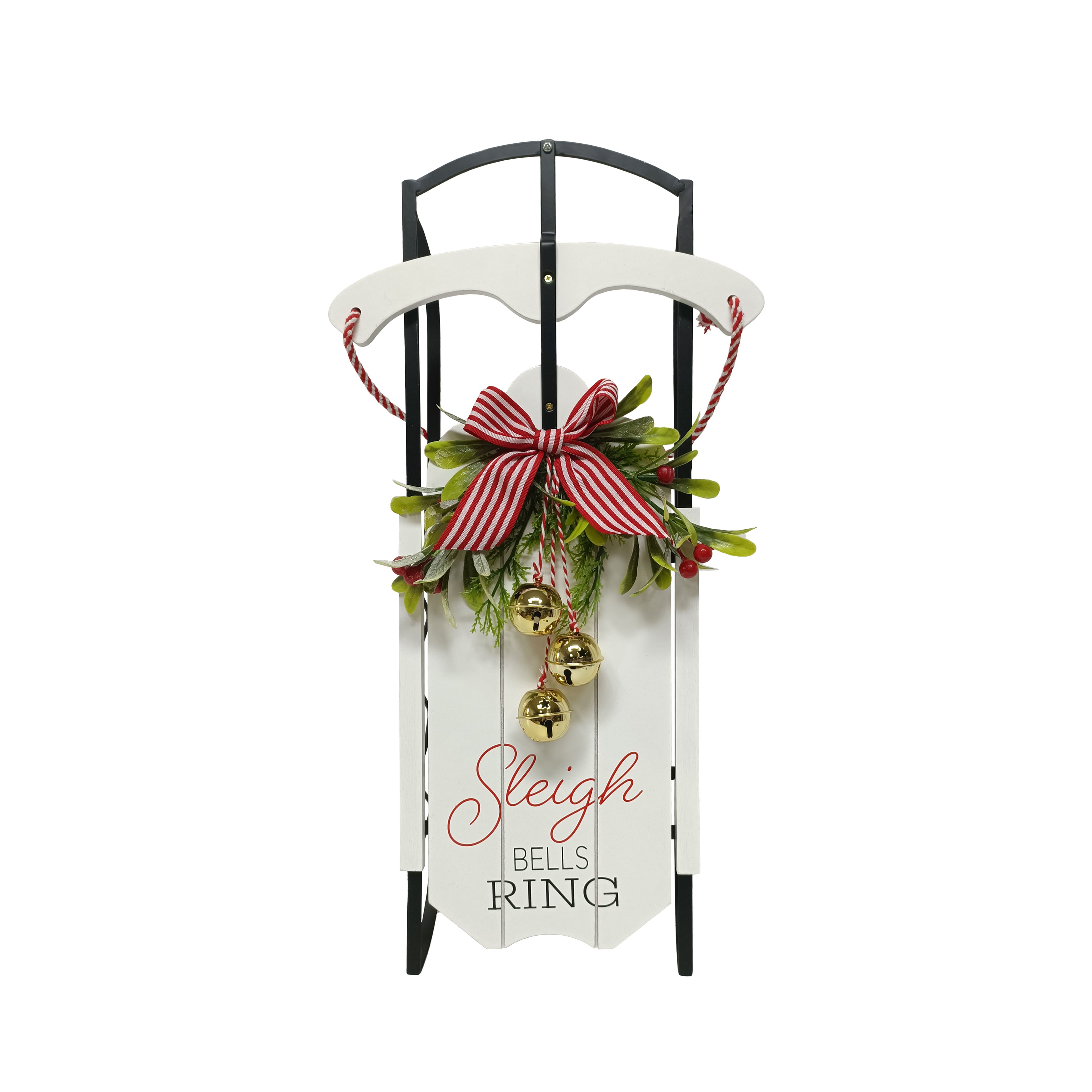 22.5&#x22; Sleigh Bells Ring White Sled Wall Accent by Ashland&#xAE;