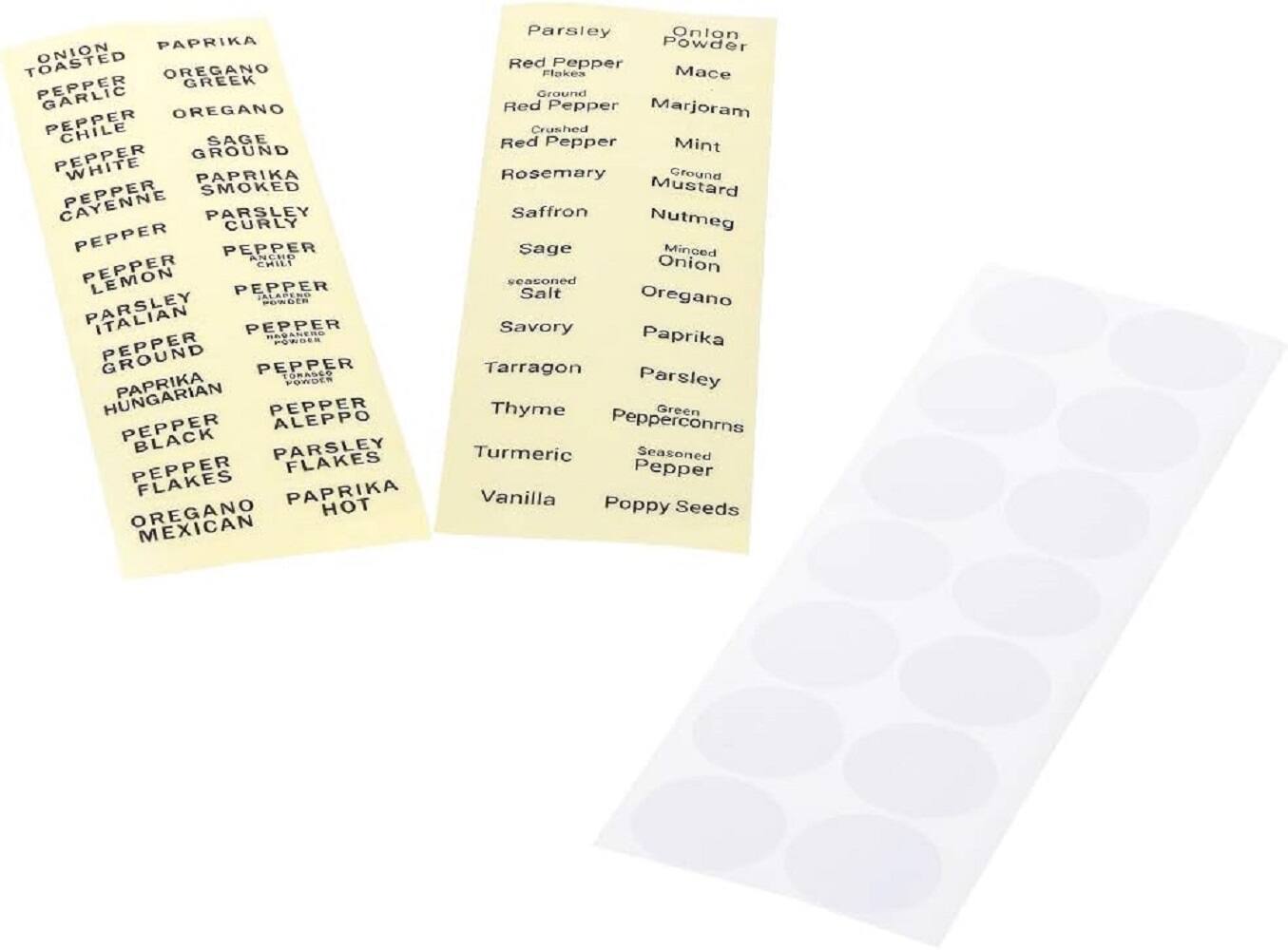 4oz. Glass Spice Jars Set