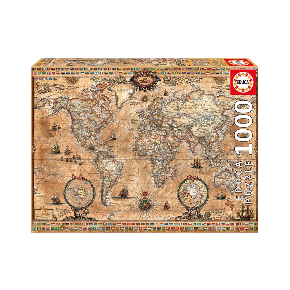 Educa Antique World Map 1,000 Piece Jigsaw Puzzle