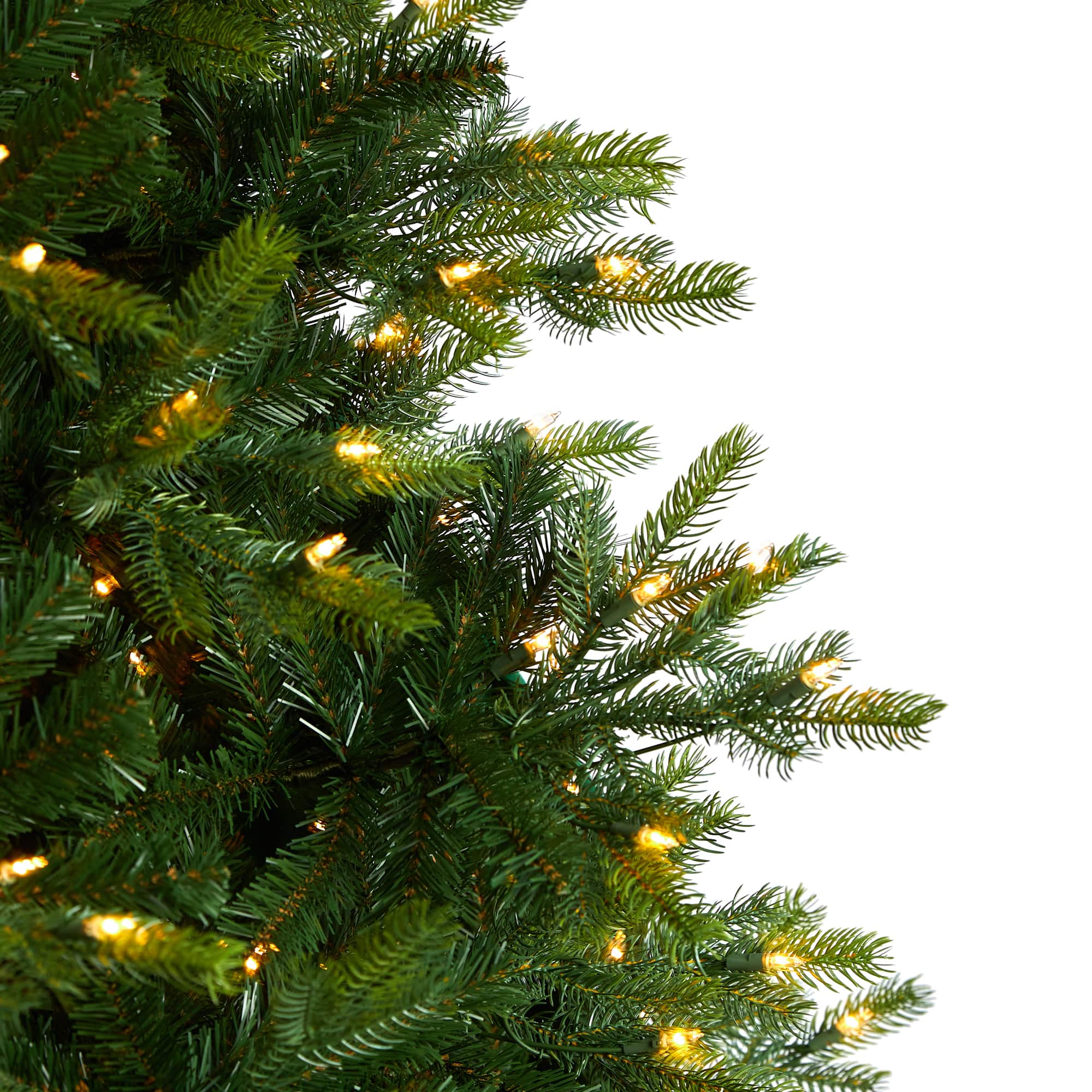 9ft. Pre-Lit North Carolina Spruce Artificial Christmas Tree, Clear LED Lights