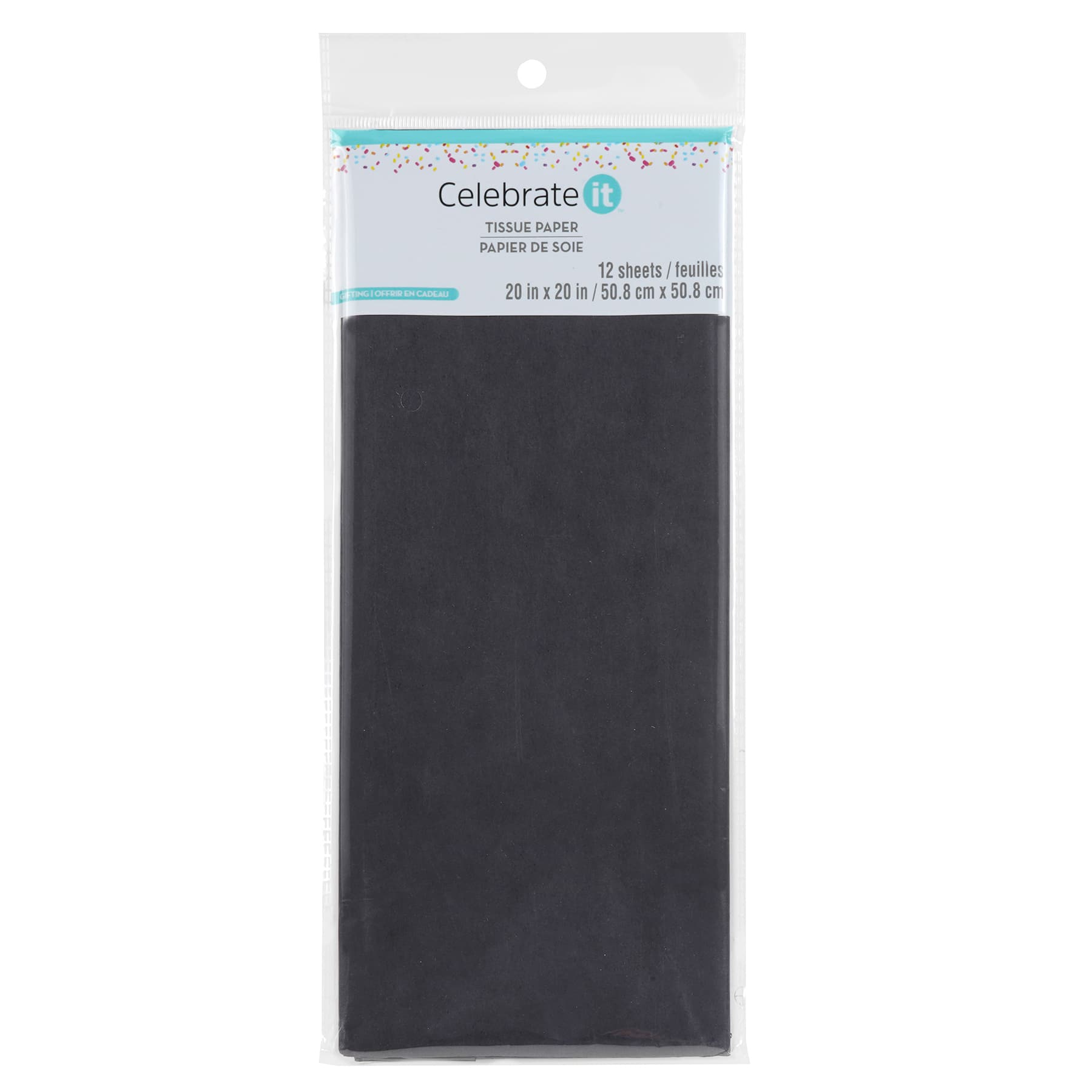 Black Tissue Paper by Celebrate It&#x2122;, 12 Sheets
