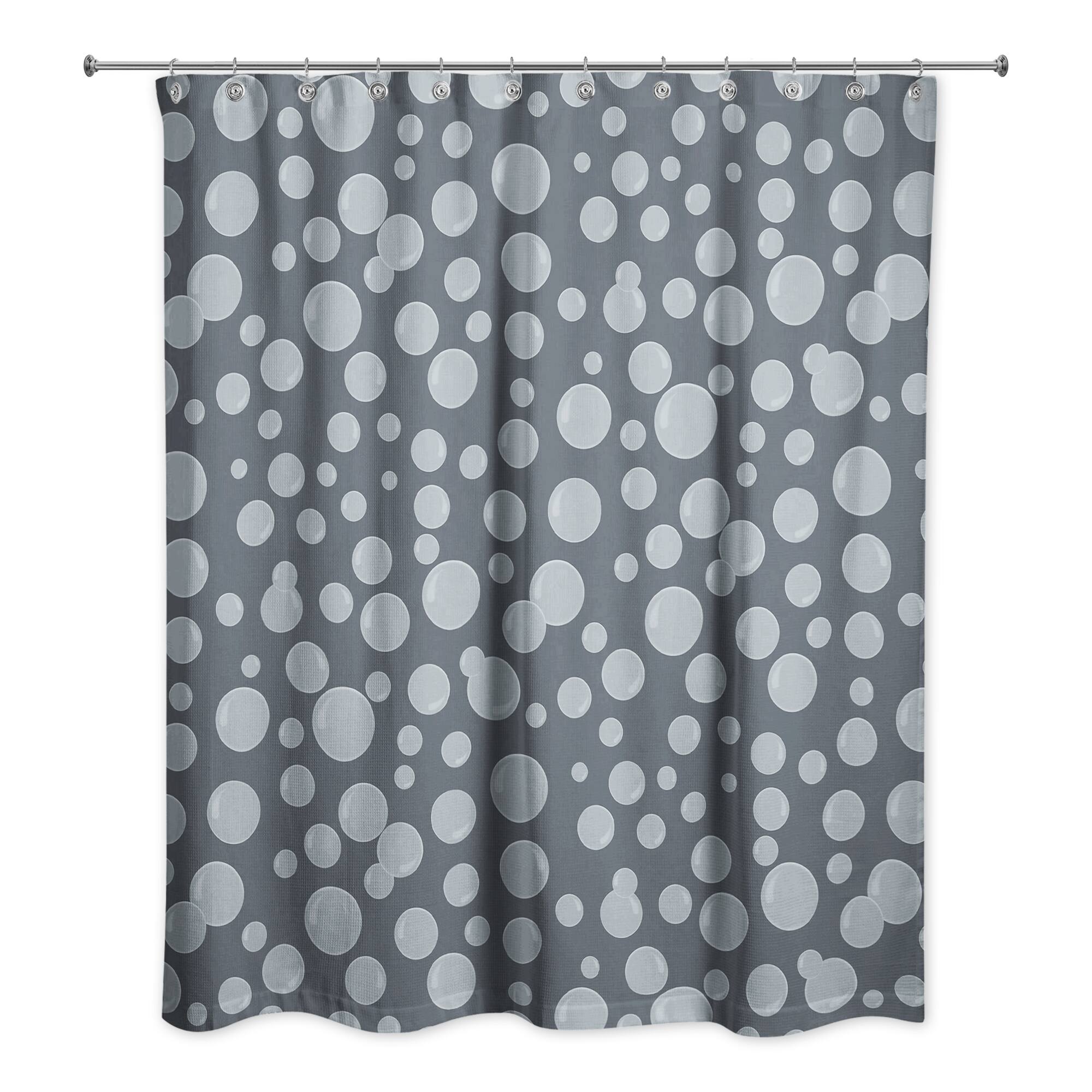 74" Bubbles All Over Shower Curtain By Designs Direct in Navy Blue | 71" x 74" | Michaels®