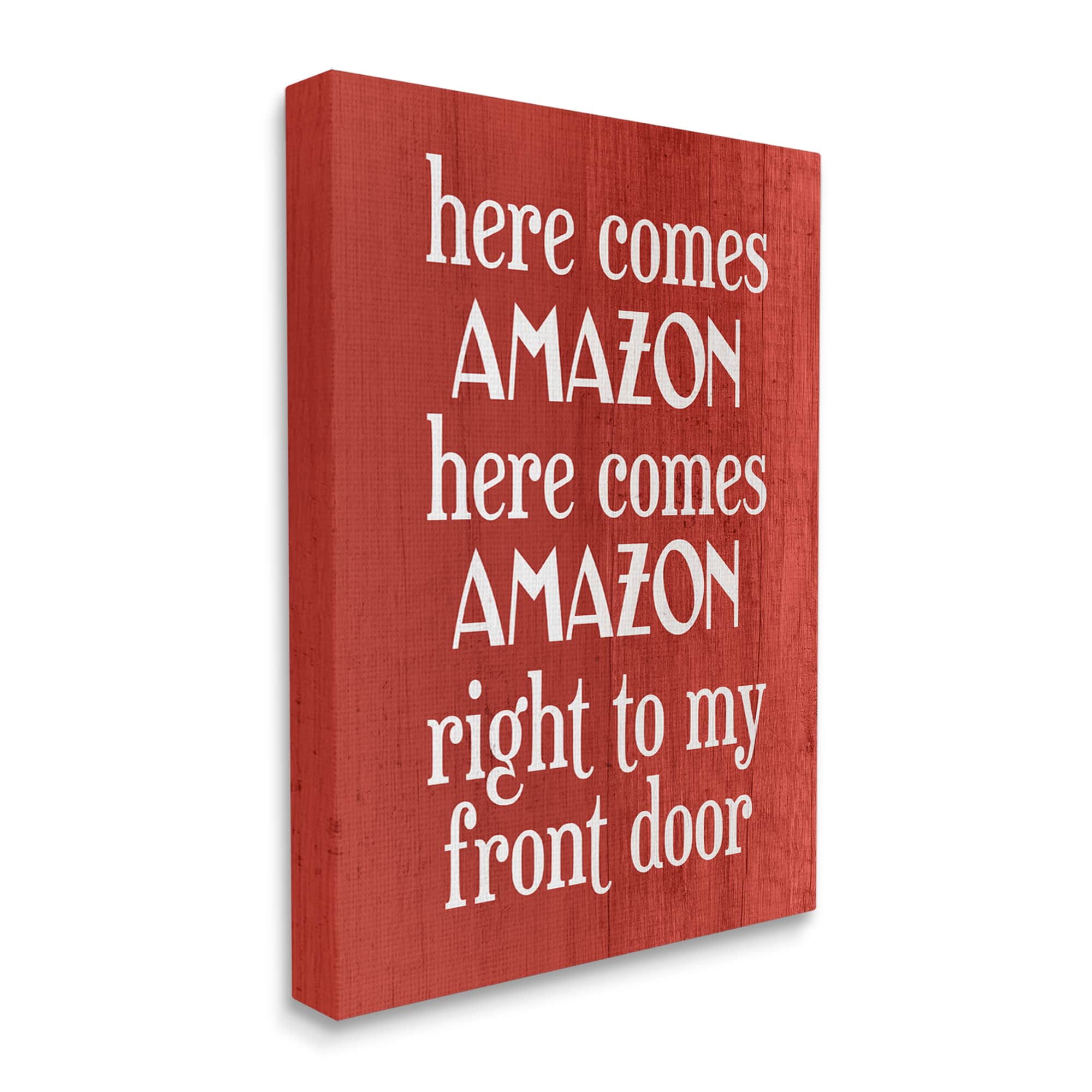 Stupell Industries Here Comes Amazon Funny Song Canvas Wall Art