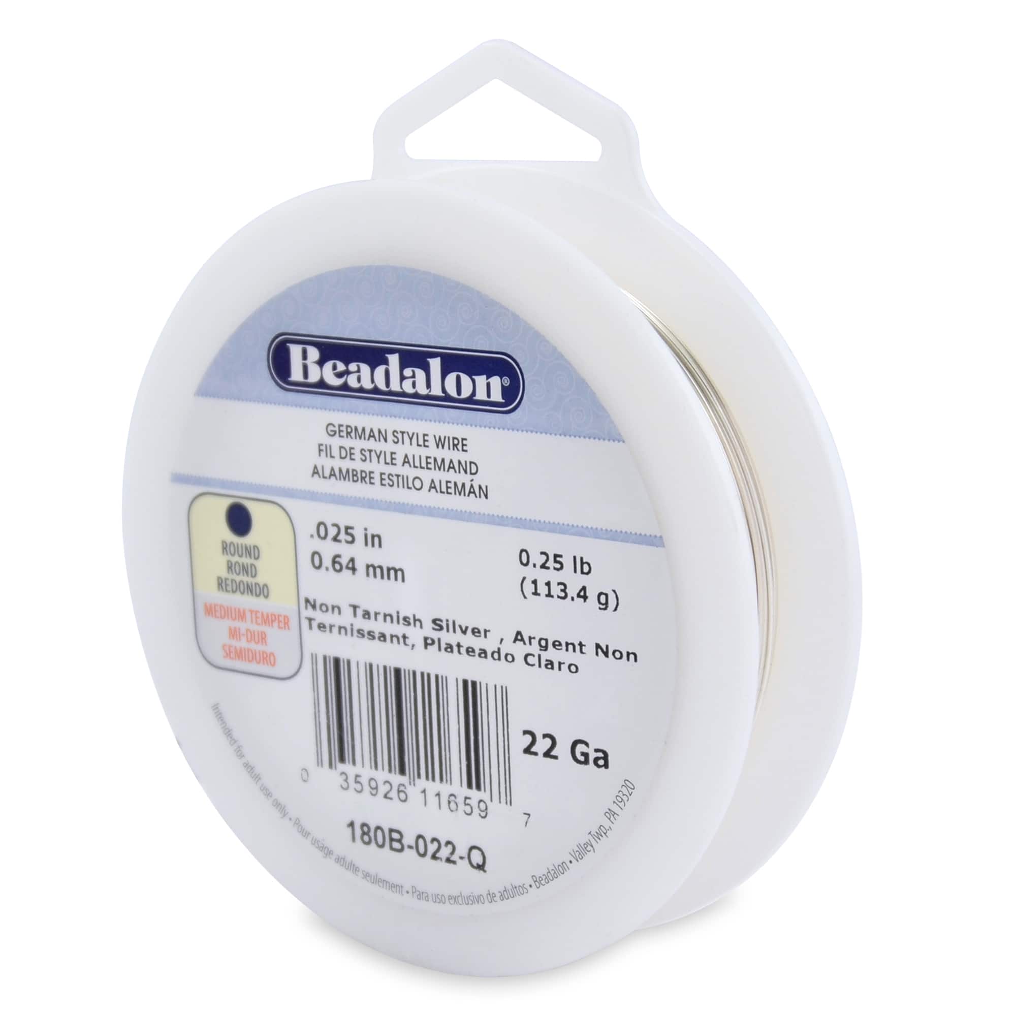 Beadalon® 22 Gauge Non Tarnish Silver German Style Wire