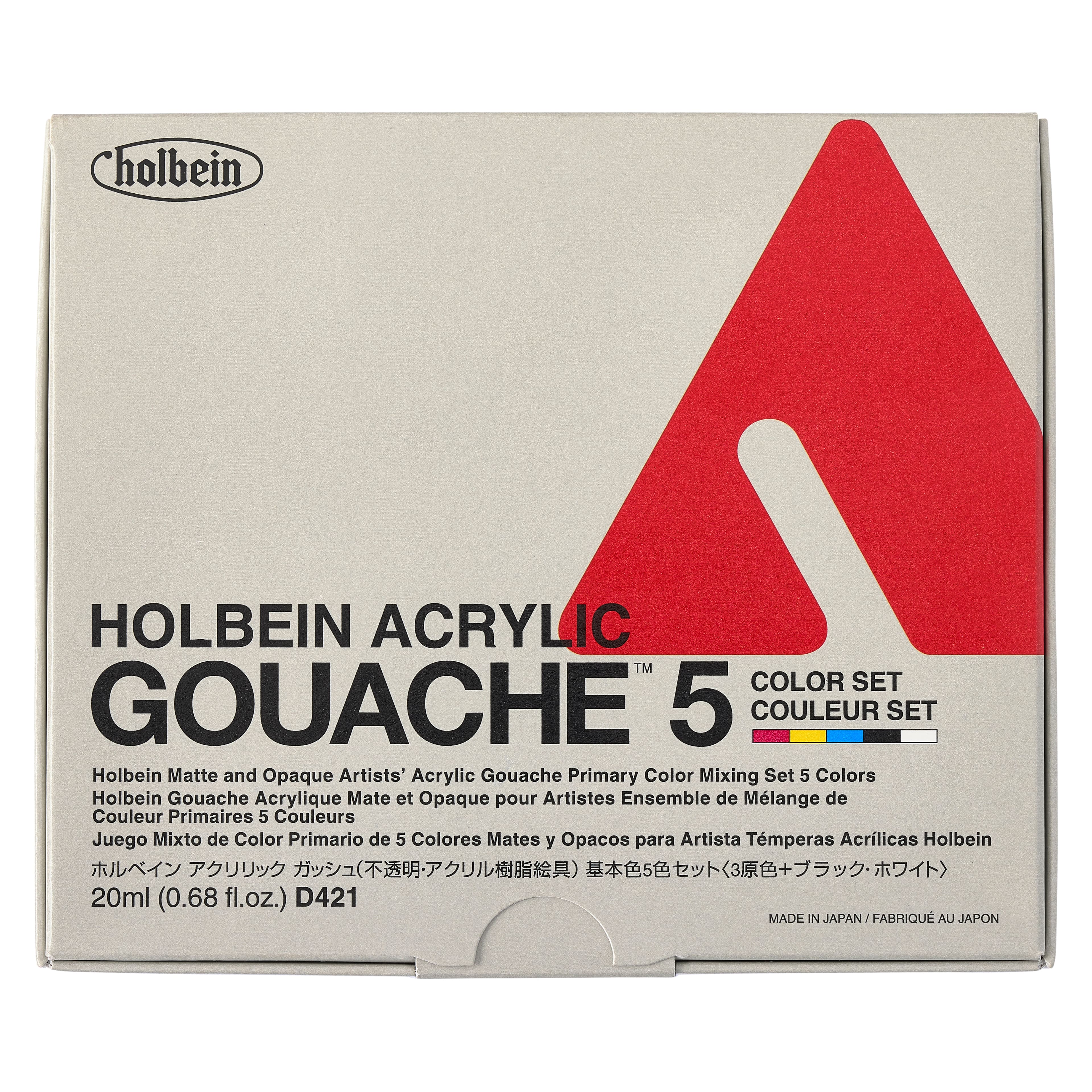 Holbein Artists' Gouache Primary Mixing Set of 5 - a Review — of Travels  and Trails