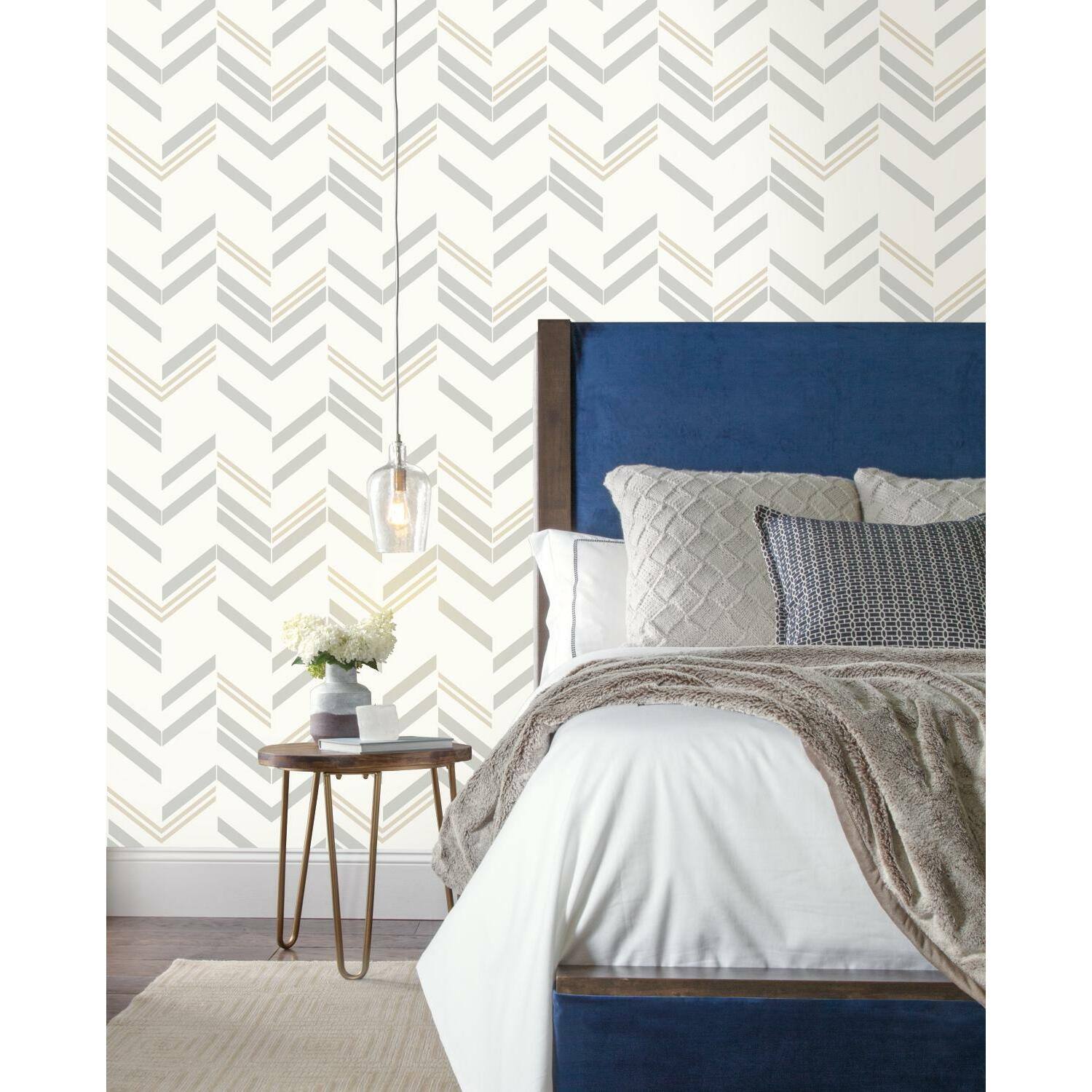 RoomMates Chevron Stripe Peel & Stick Wallpaper