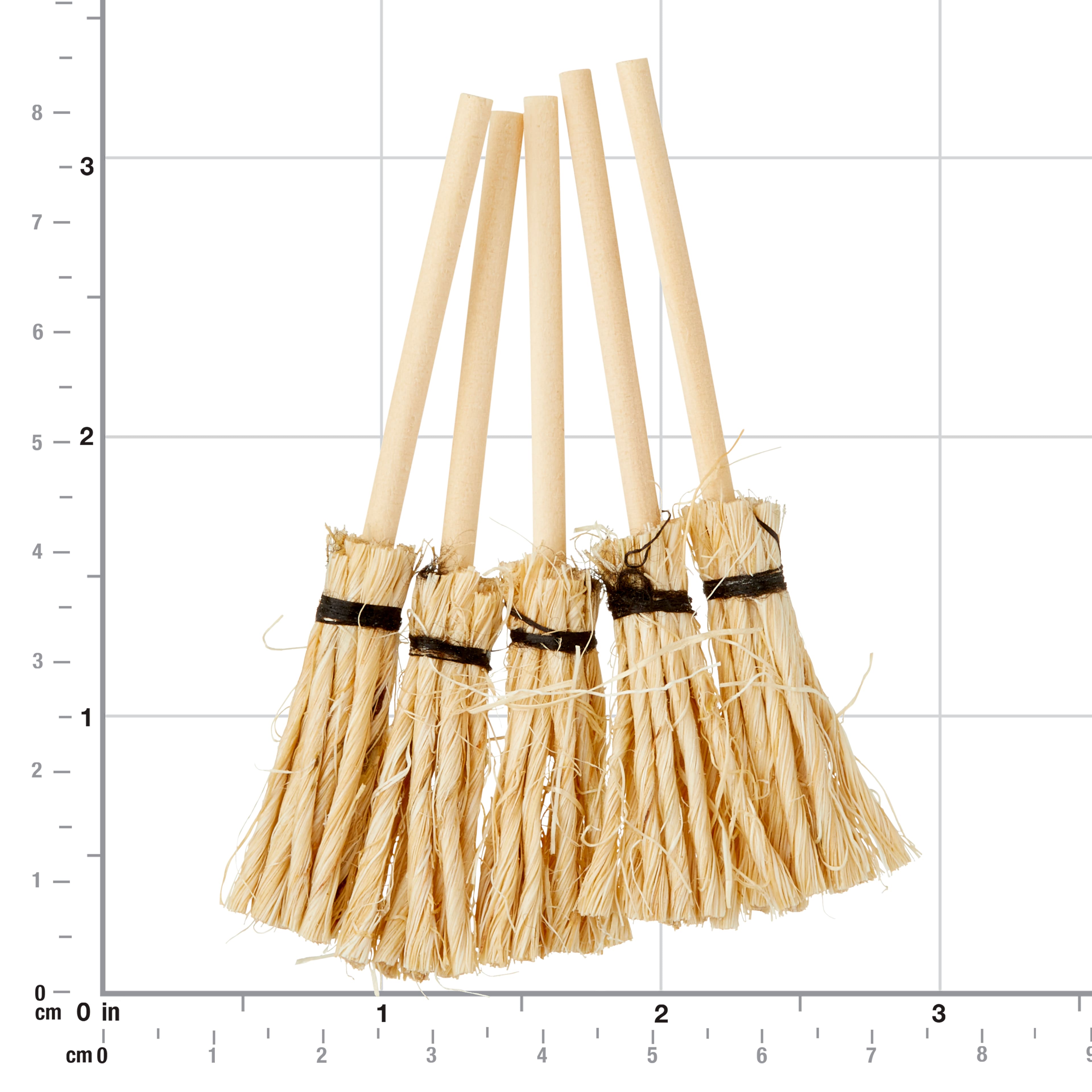 12 Packs: 5 ct. (60 total) Mini Wood Brooms by Make Market&#xAE;