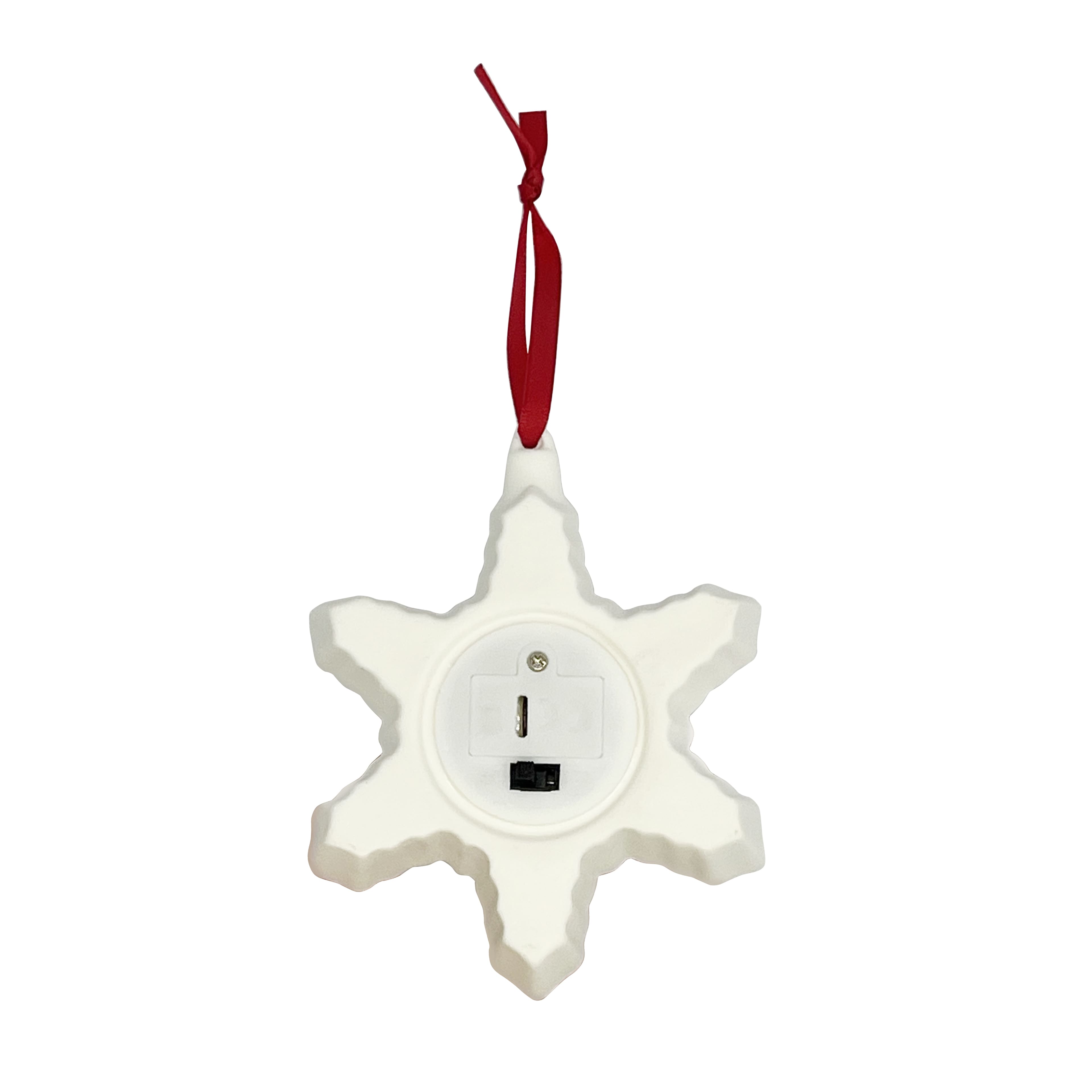 4.25&#x22; LED DIY Ceramic Snowflake Ornament by Make Market&#xAE;