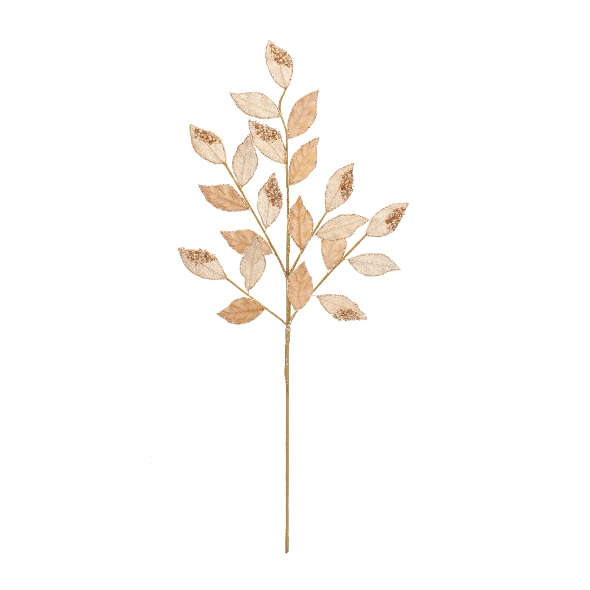 28.25&#x22; Beaded Leaf Sprays, 6ct.