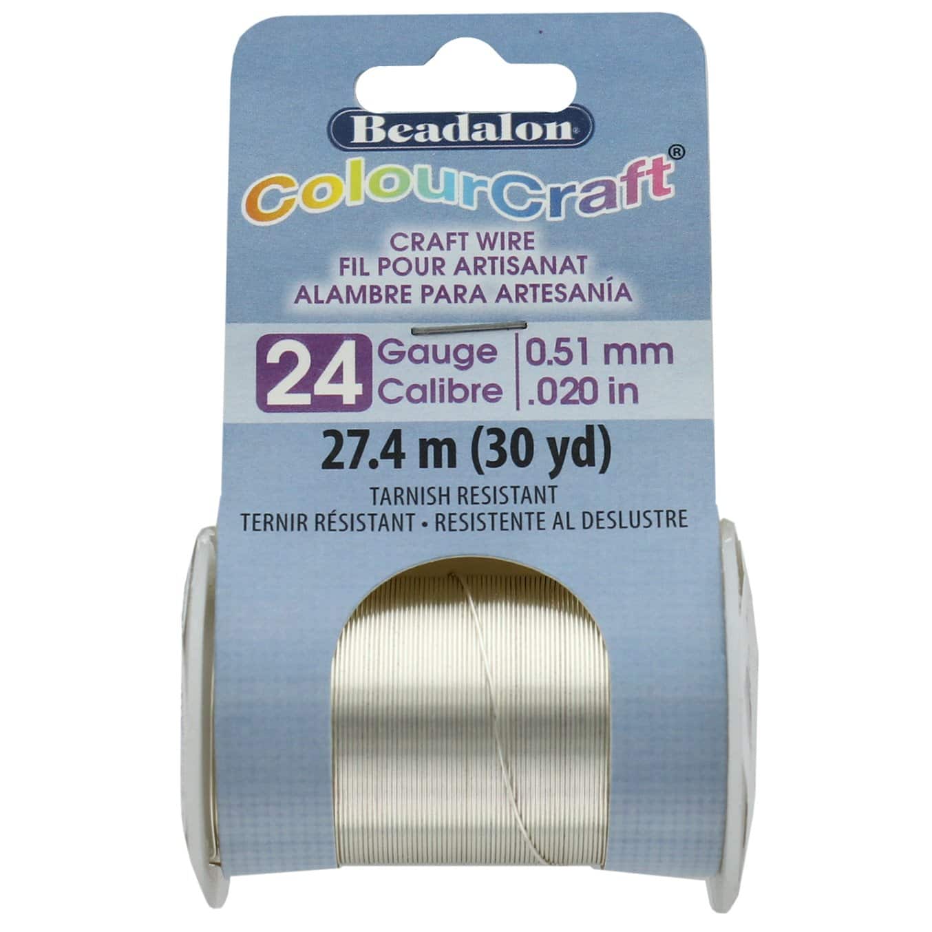 Beadalon&#xAE; ColourCraft&#xAE; 24 Gauge Tarnish Resistant Craft Wire, 30yd.