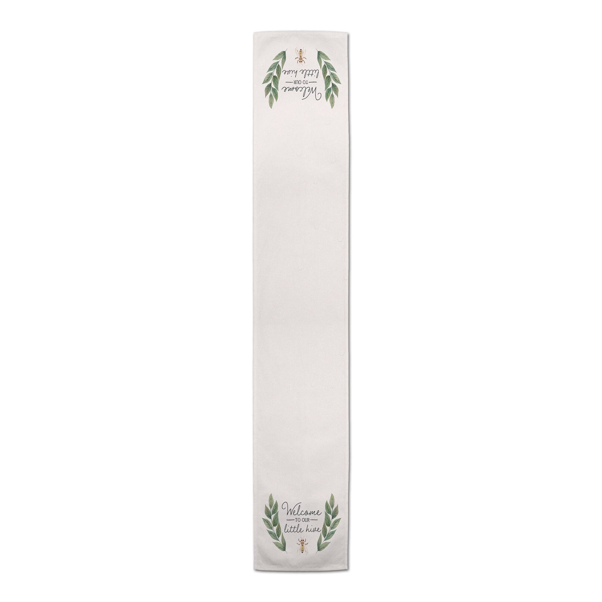 Welcome To Our Little Hive 16" x 90" Poly Twill Table Runner