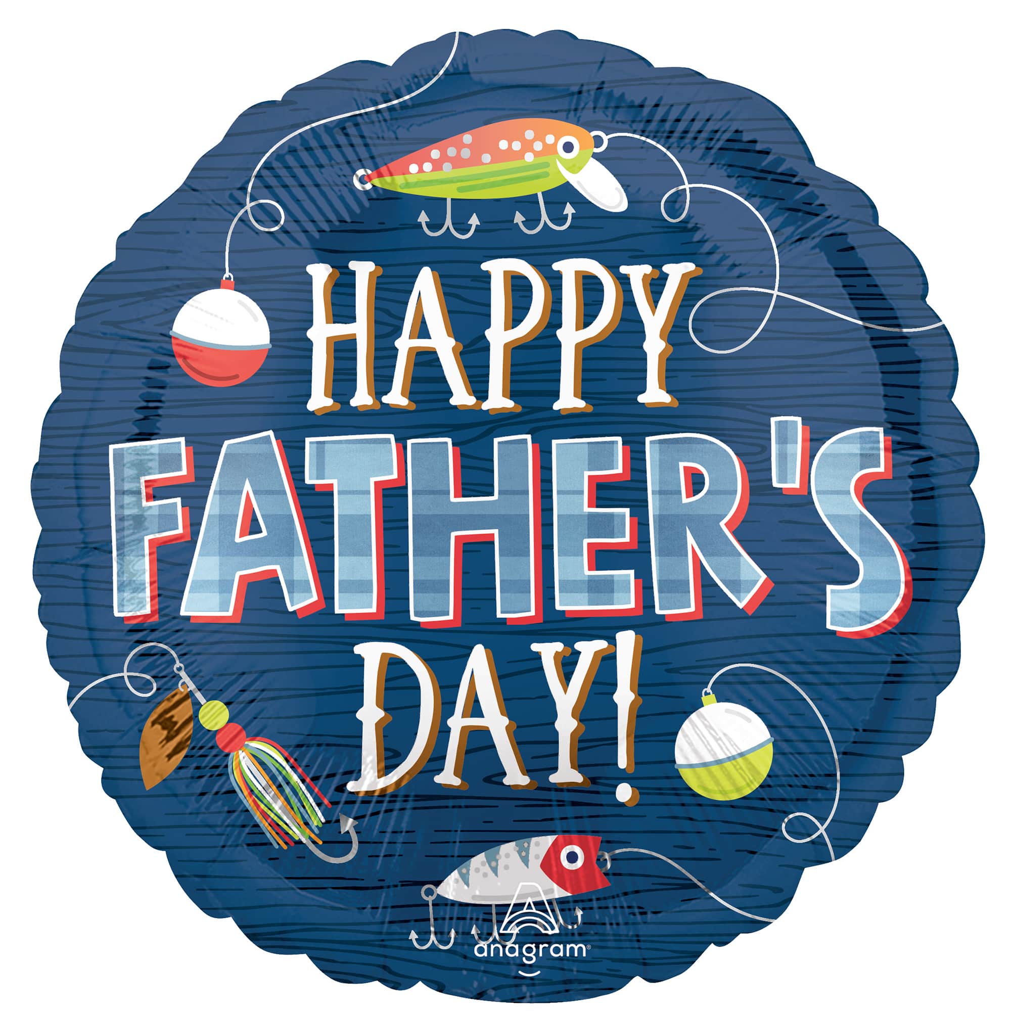 17&#x22; Hooked on Dad Father&#x27;s Day Foil Balloon