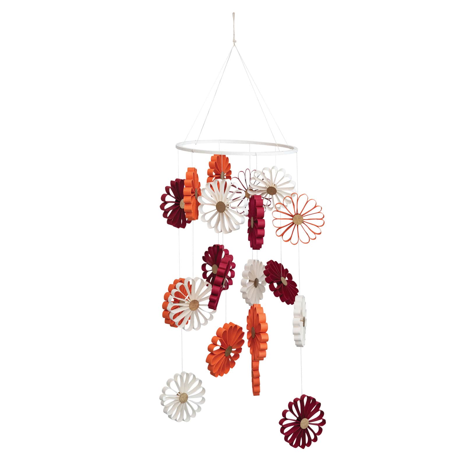 Hello Honey® Multicolor Handmade Recycled Paper Flower Mobile