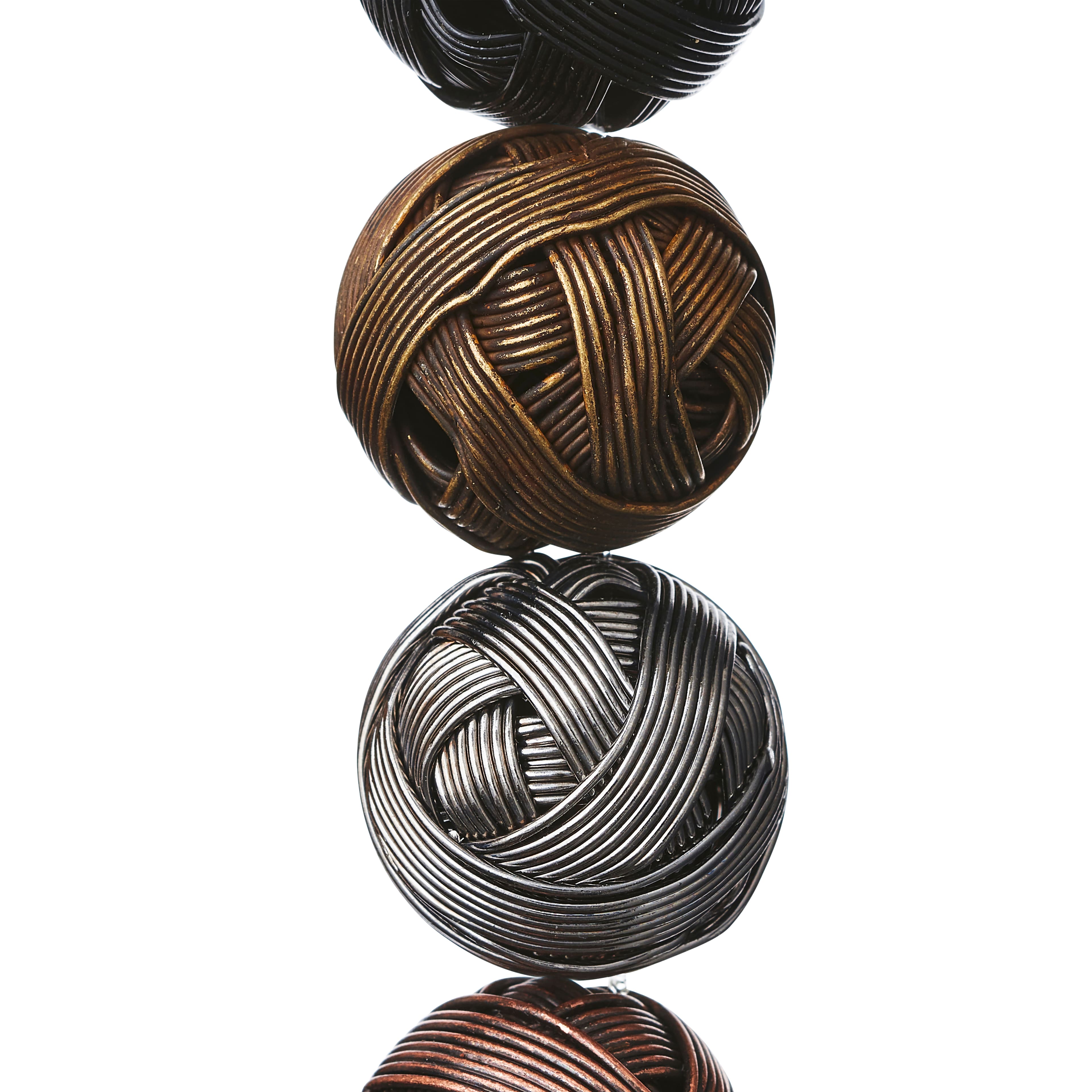 12 Pack: Multicolor Precious Metal Wire Beads, 25mm by Bead Landing™