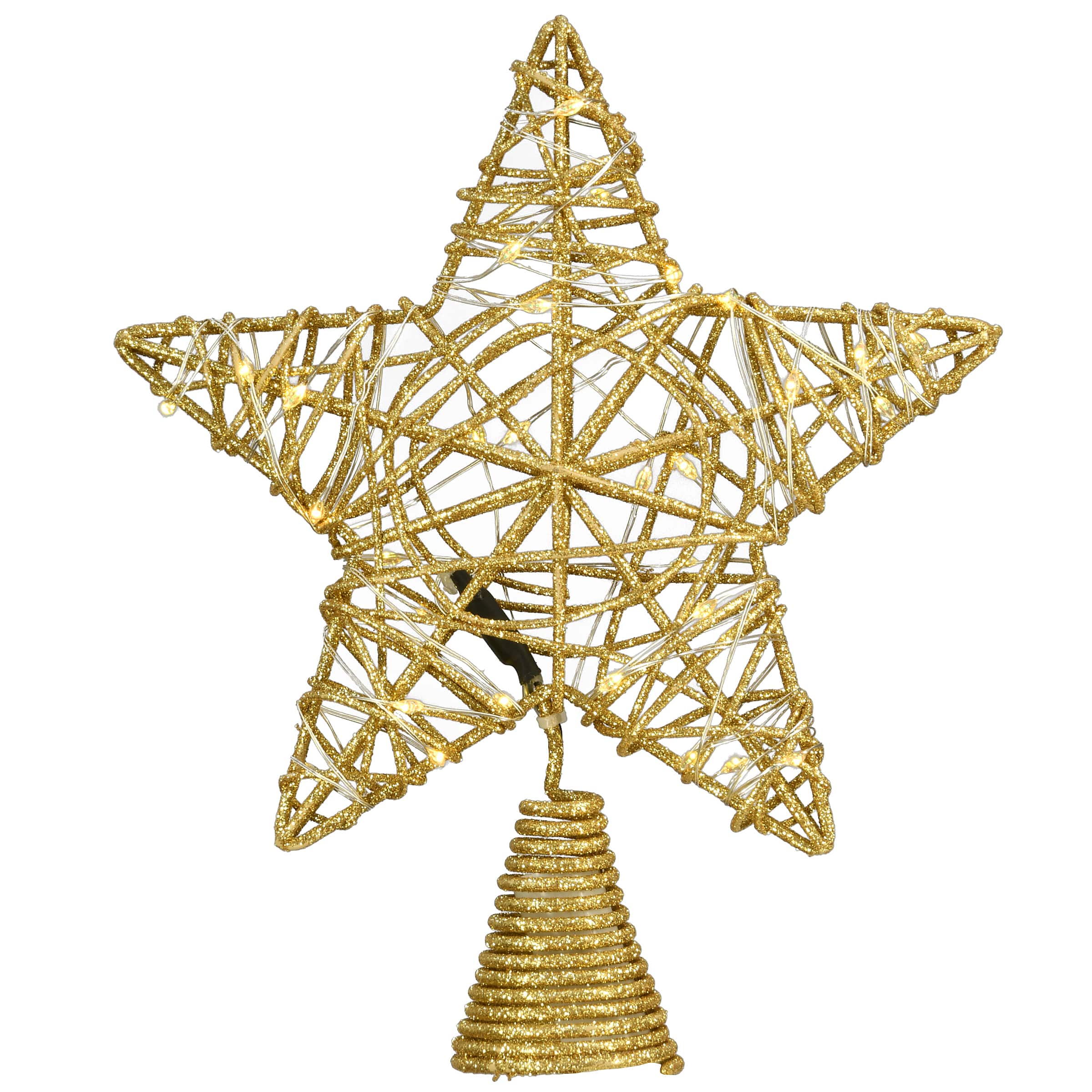 9" Gold Star Tree Top with Dual Color® Lights