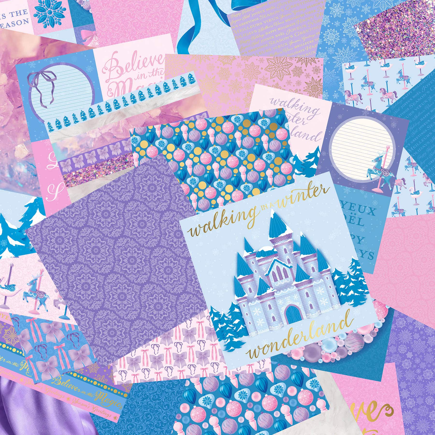 12&#x22; x 12&#x22; Frosted Fairytale Paper Pad, 58 Sheets by Recollections&#x2122;