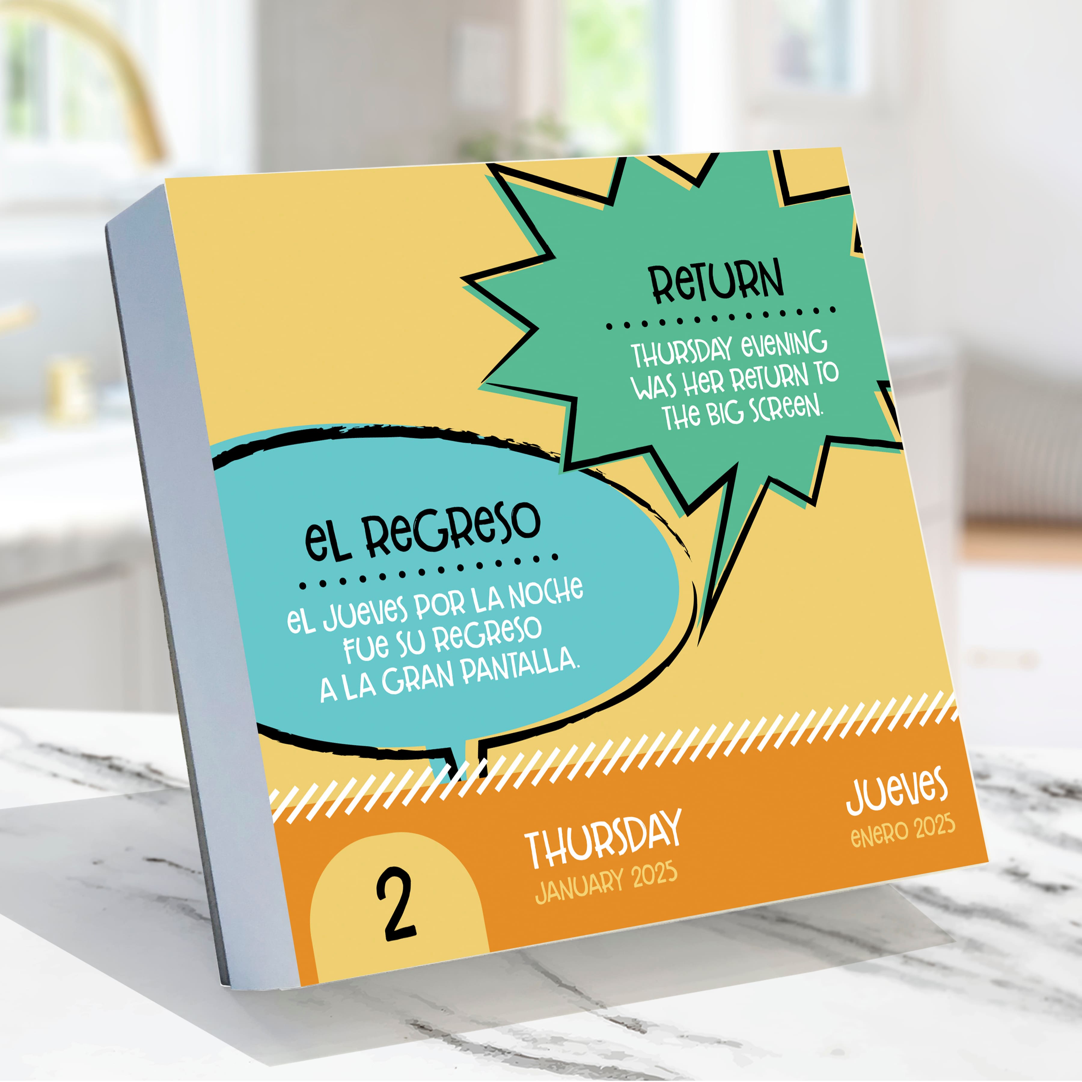 TF Publishing 2025 Spanish Words Daily Desktop Calendar