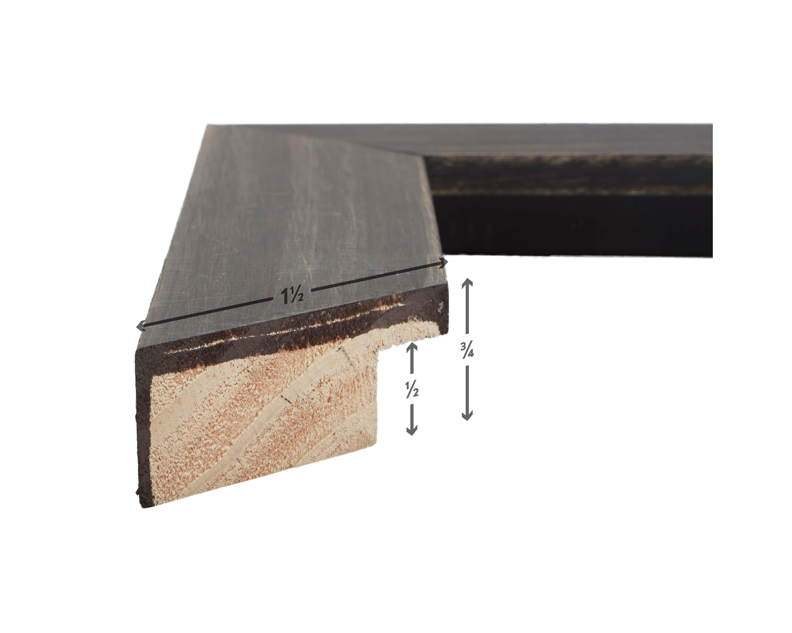 Craig Frames Jasper Charcoal Black Picture Frame