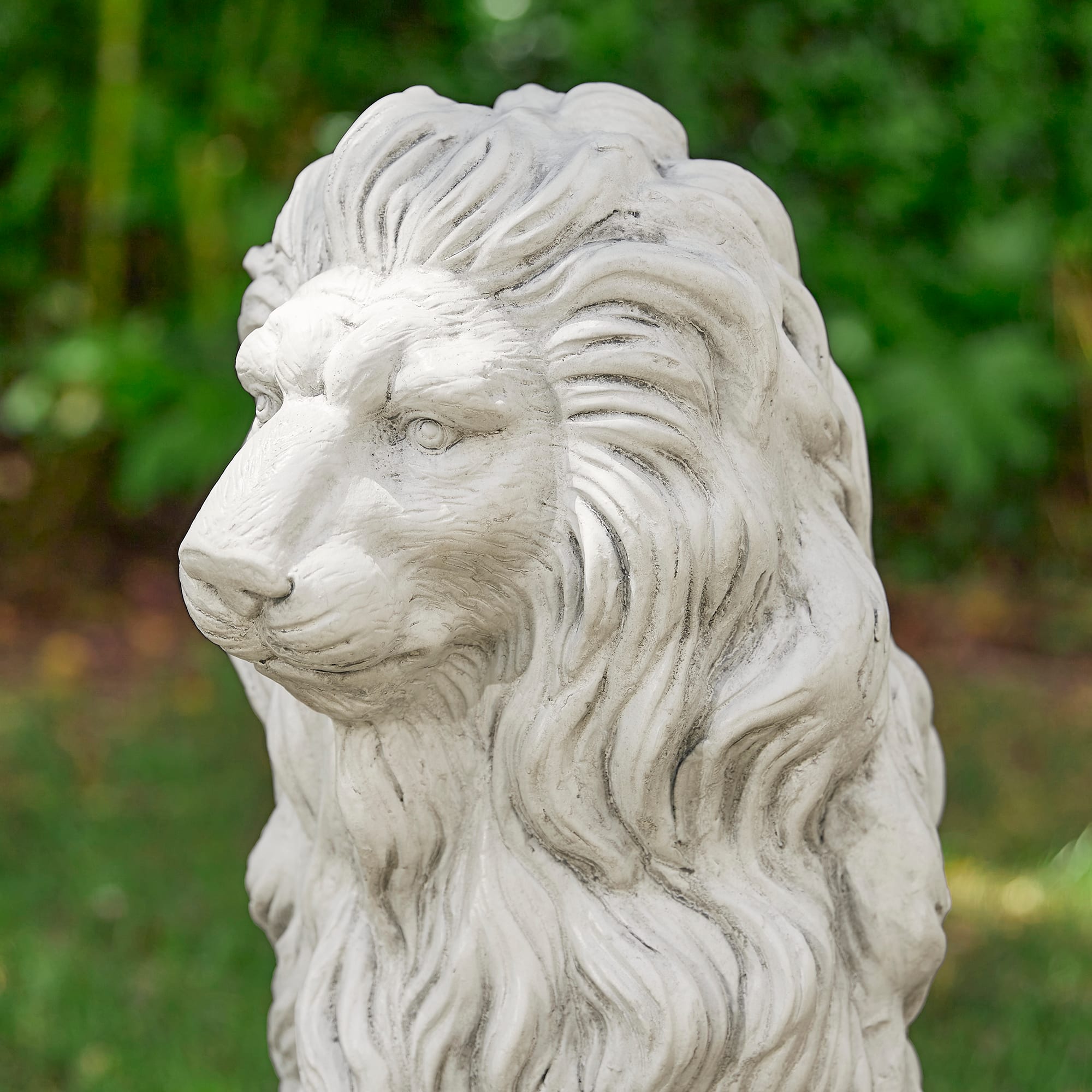 Glitzhome® 27.75" MGO Guardian Sitting Lion Garden Statue