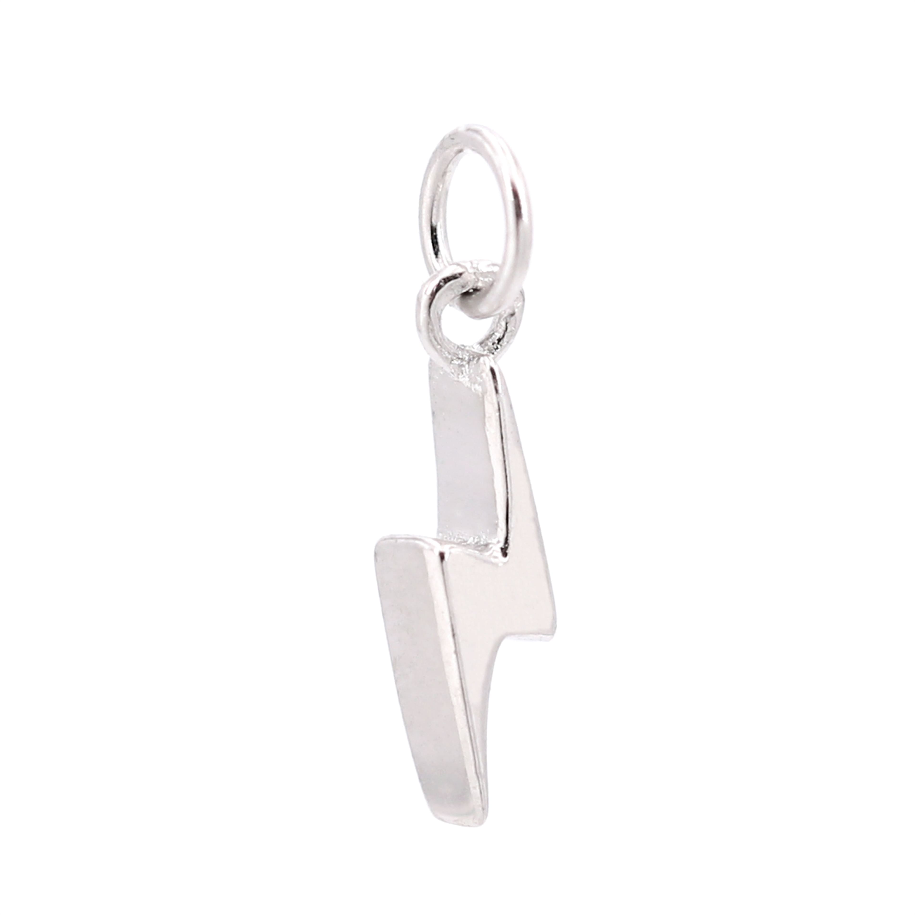 12 Pack: Sterling Silver Bolt Icon Charm by Bead Landing™