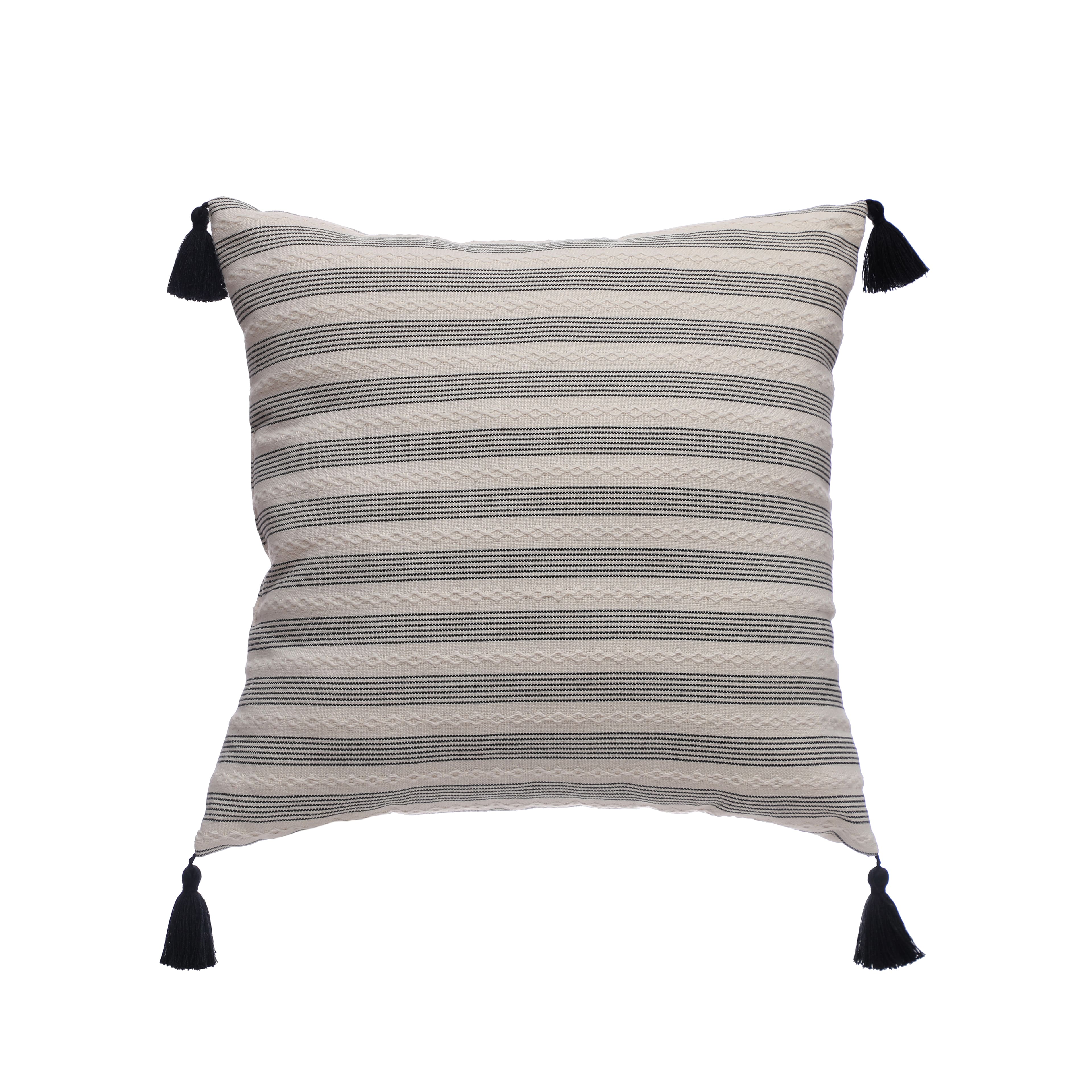 18&#x22; Black Striped Throw Pillow by Ashland&#xAE;