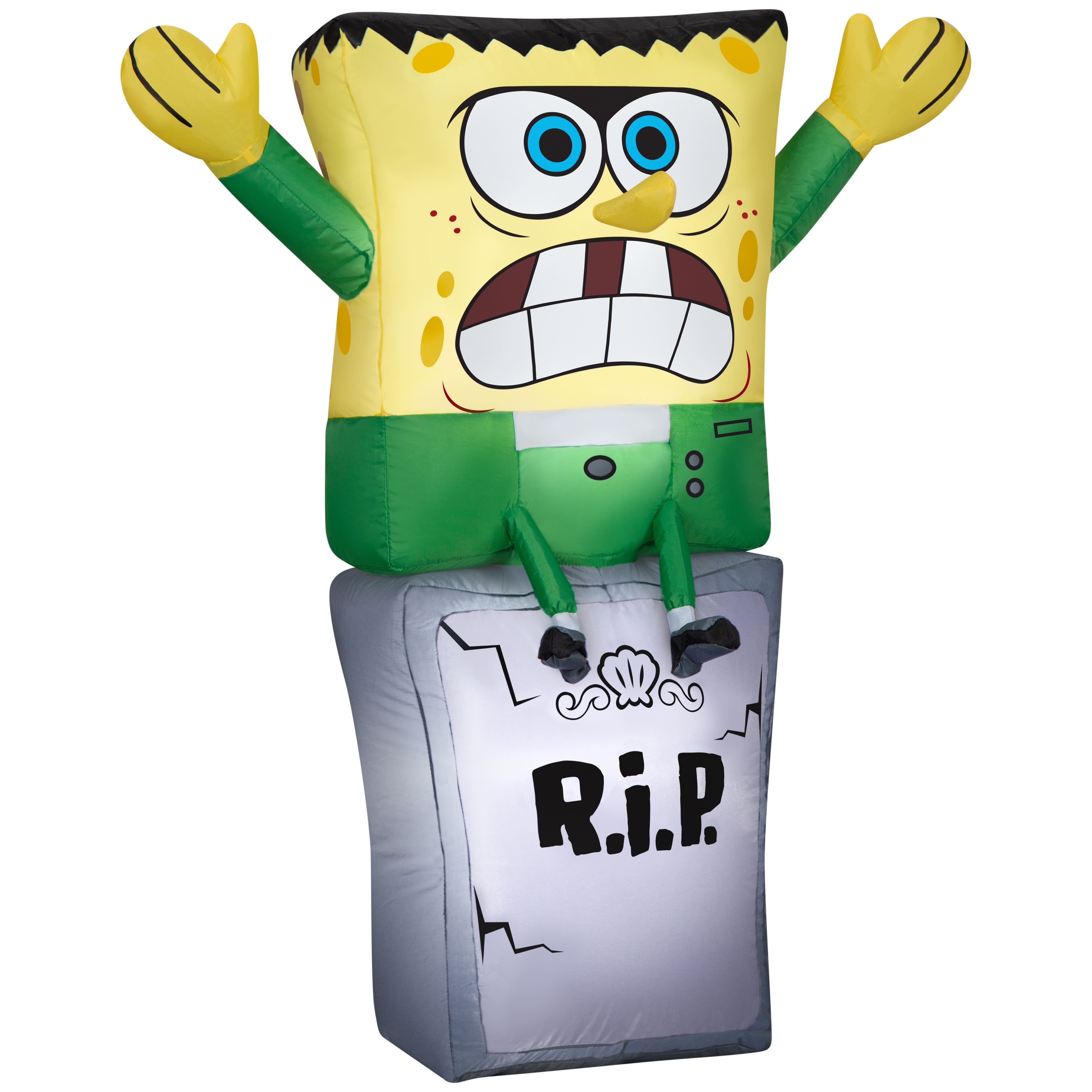 3ft. Airblown® Inflatable SpongeBob as Monster on Tombstone
