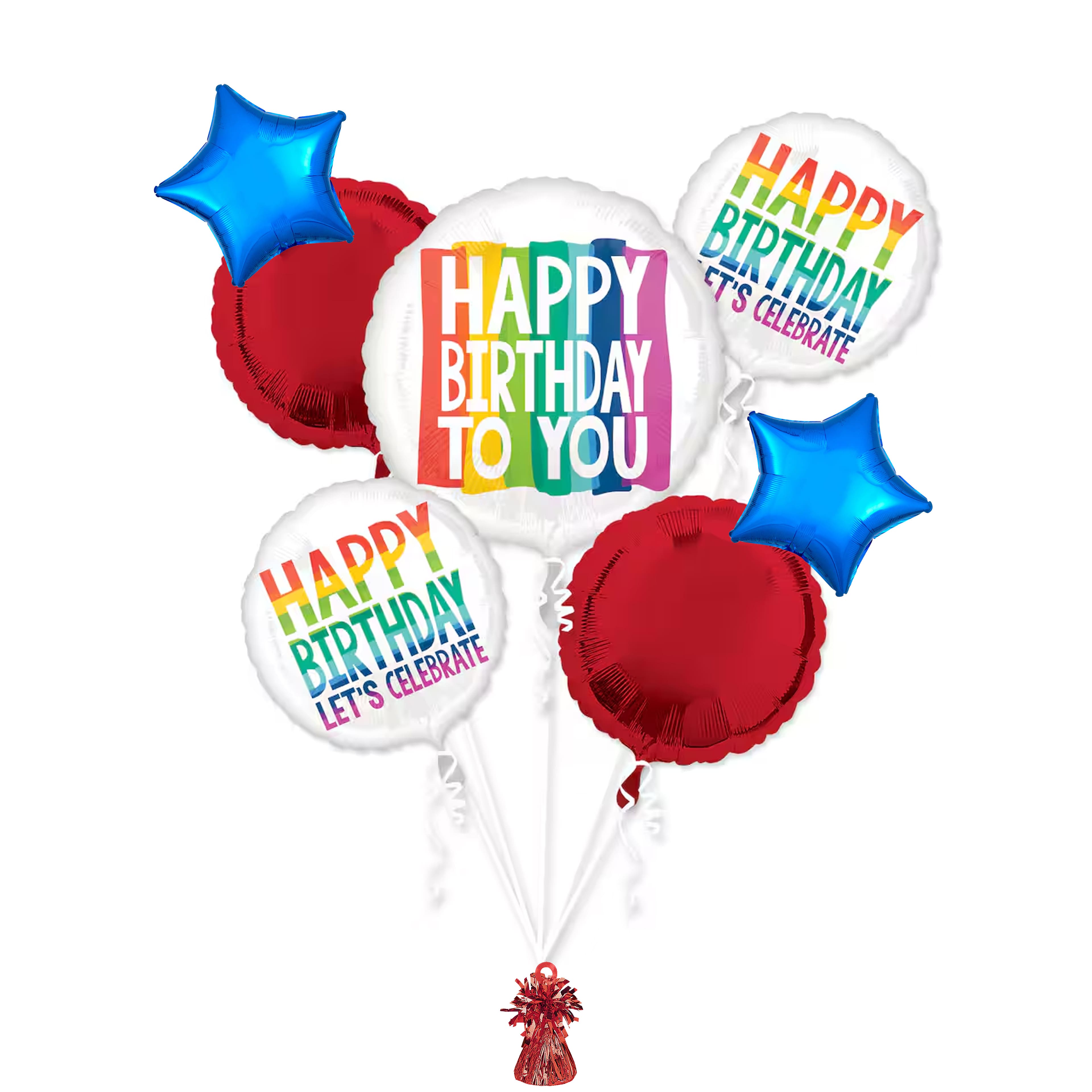 Rainbow Wishes Foil Balloon Bundle