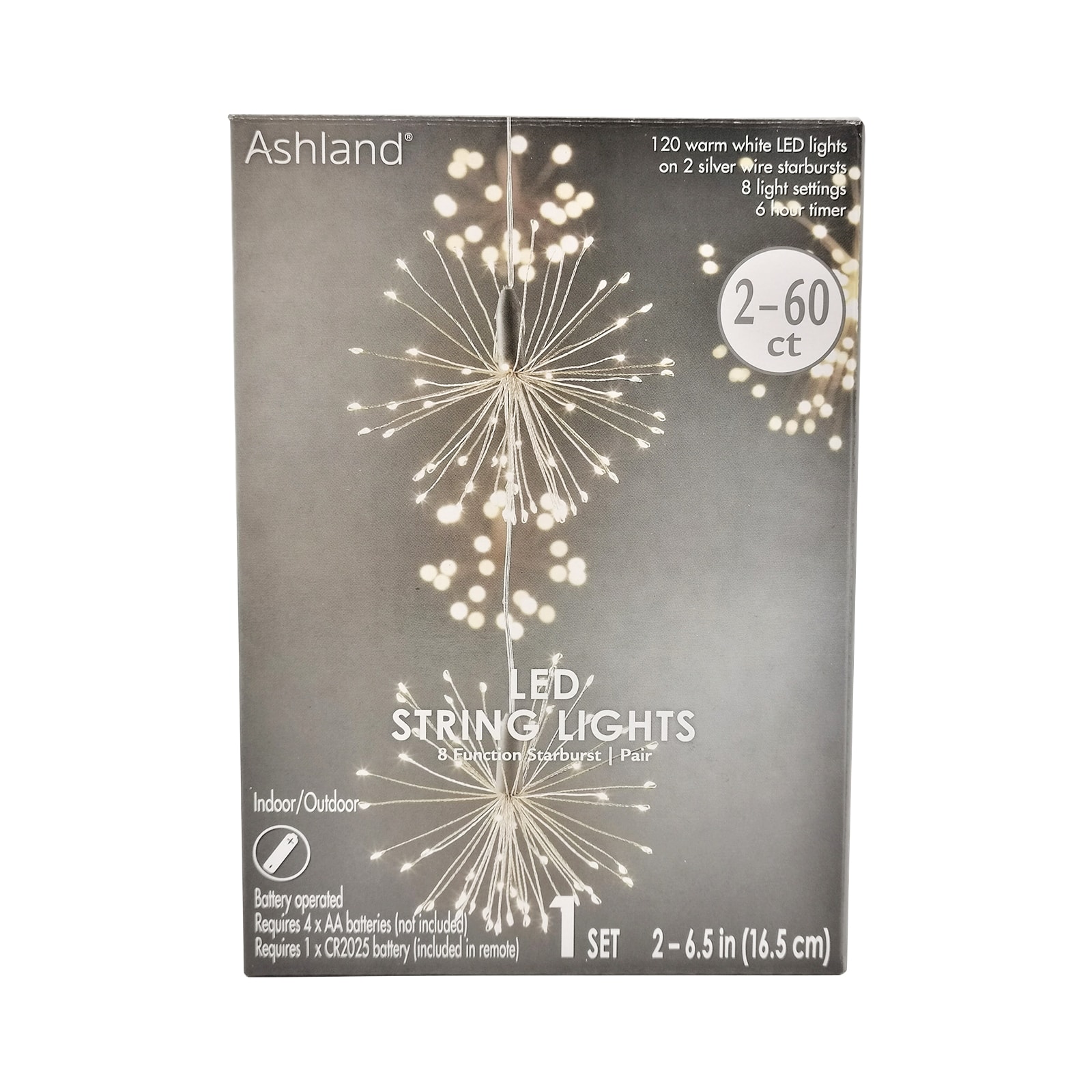 Warm White LED Starburst Pair String Lights by Ashland&#xAE;