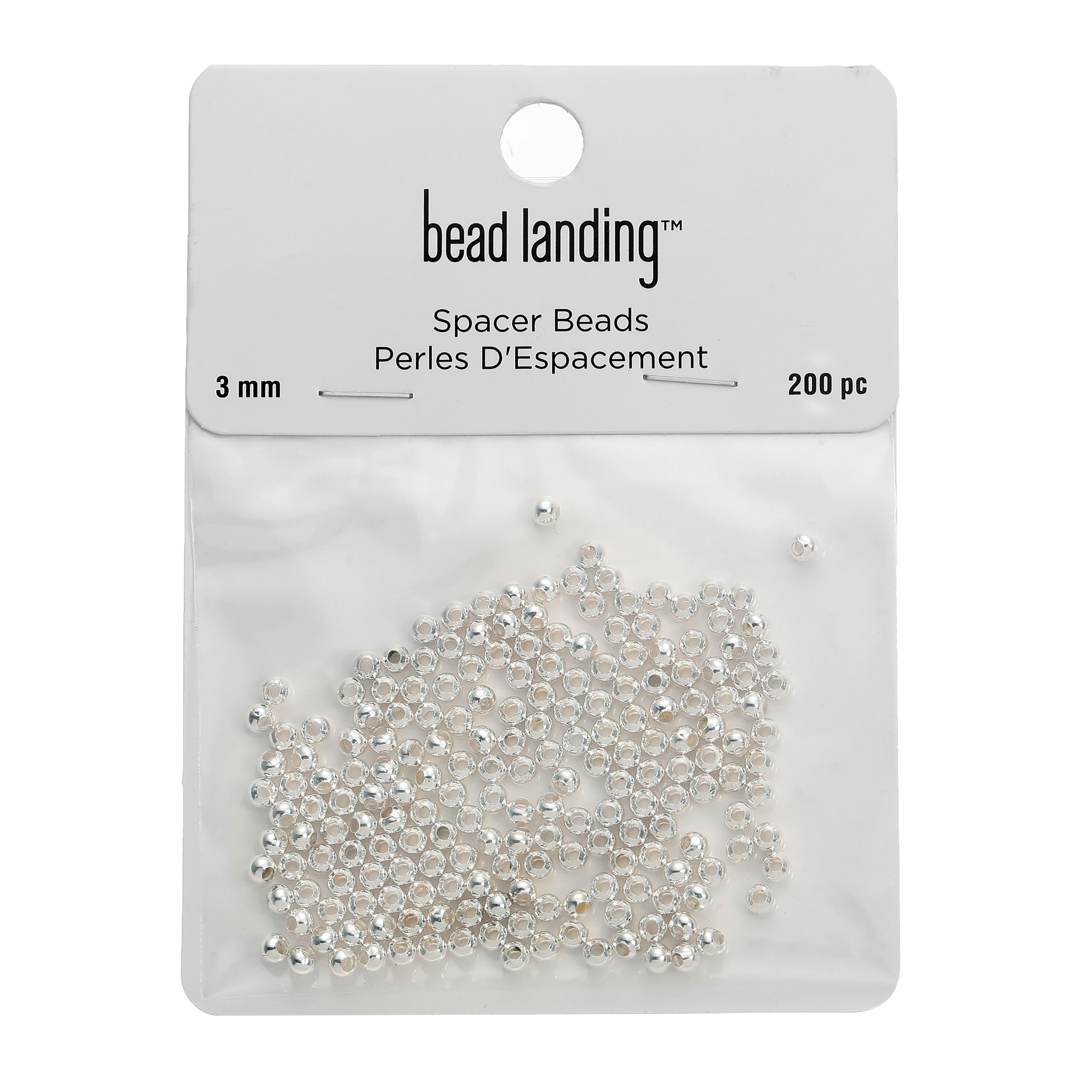 12 Packs: 200 ct. (2,400 total) 3mm Spacer Beads by Bead Landing&#x2122;