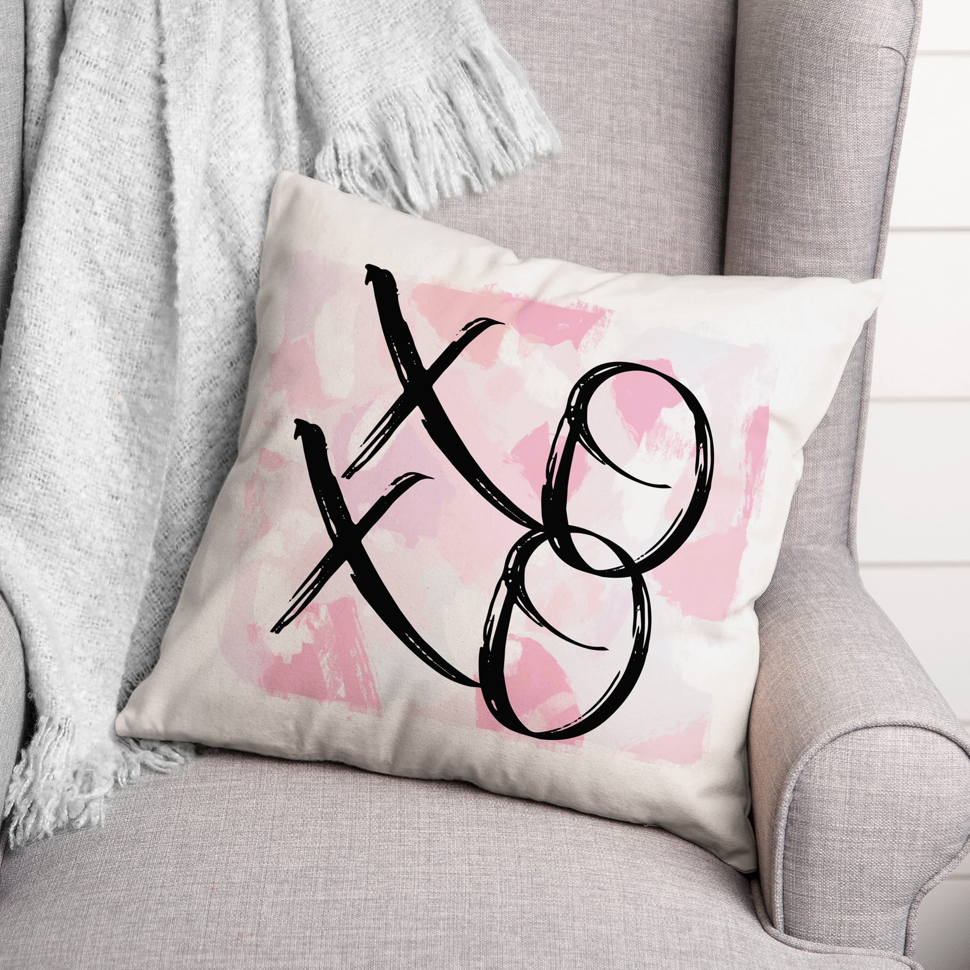 XOXO Swatches Throw Pillow