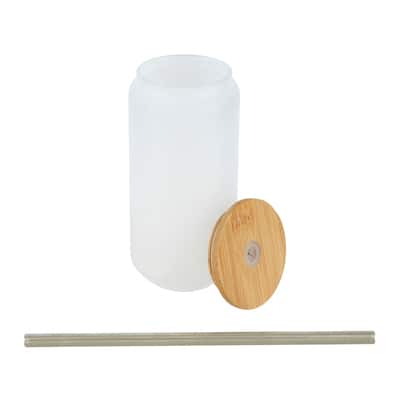 MM CAN GLASS BAMBOO LID 18OZ