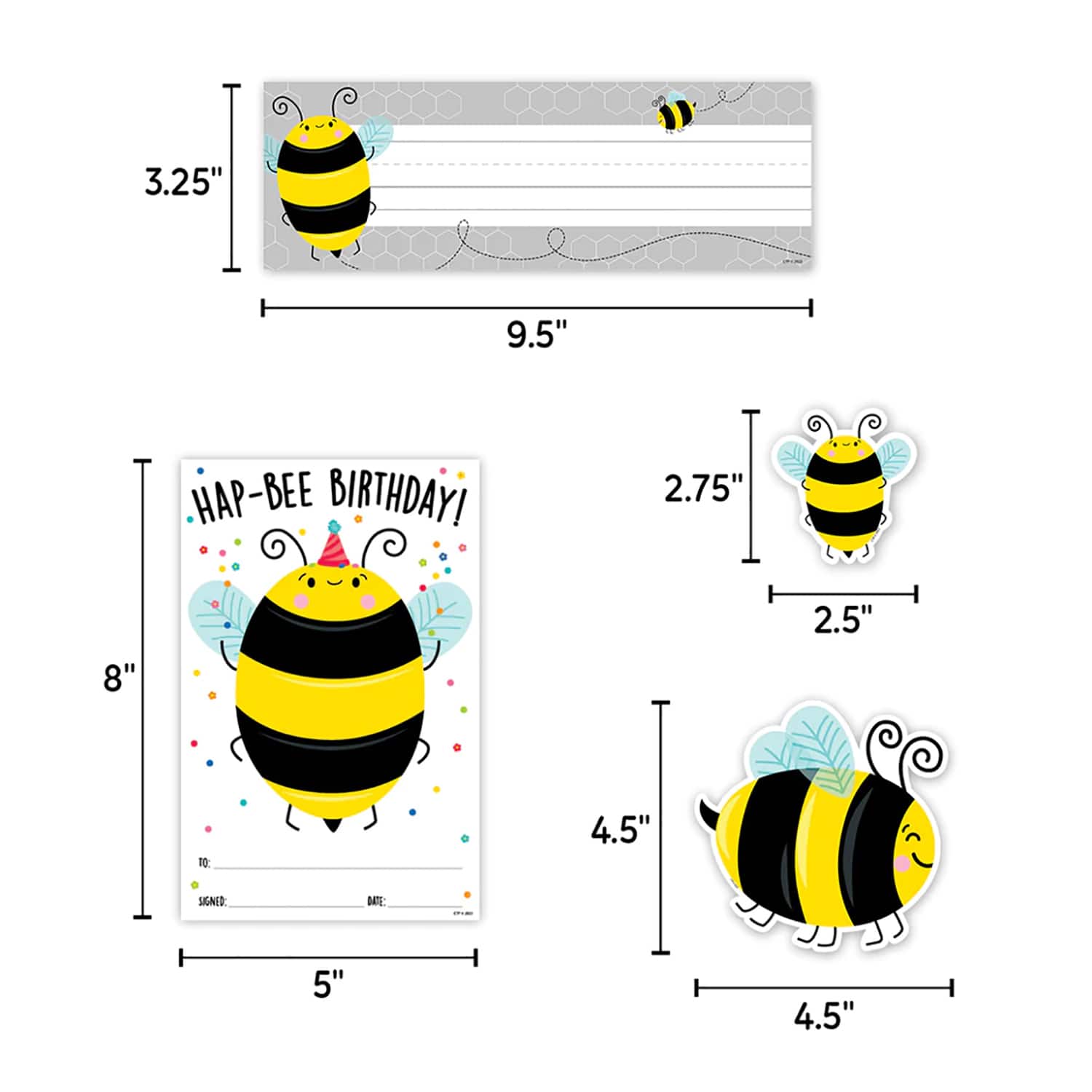 Creative Teaching Press&#xAE; Busy Bees Curated Classroom Decal Set