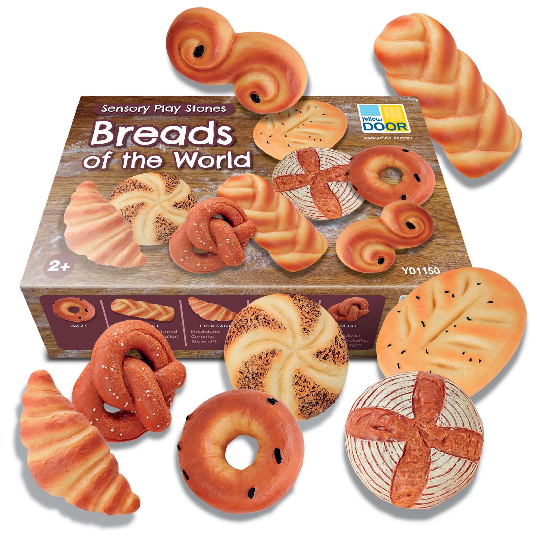 Yellow Door Sensory Play Stones – Breads of the World Set