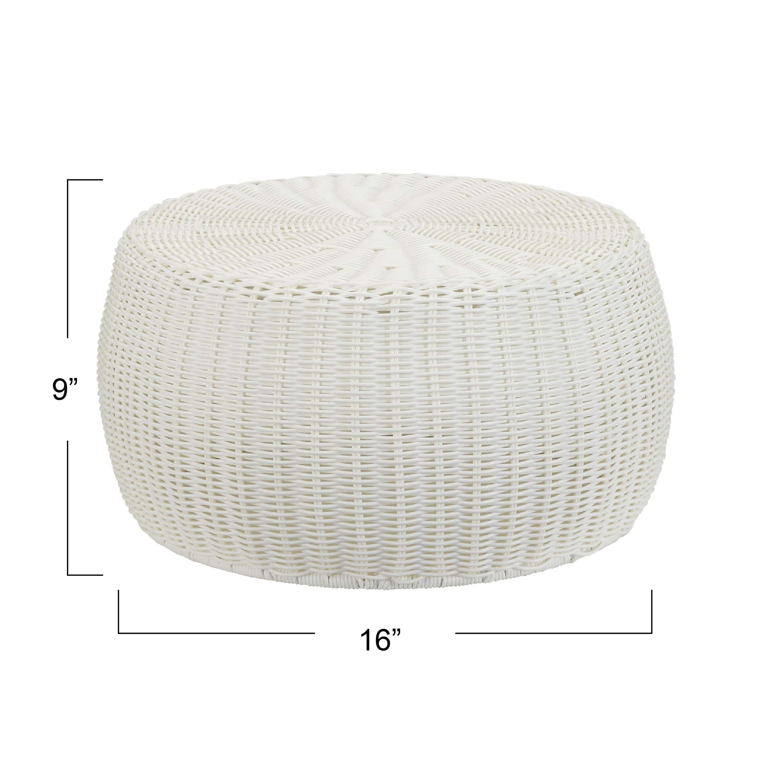 Household Essentials 9" Woven Storage Ottoman