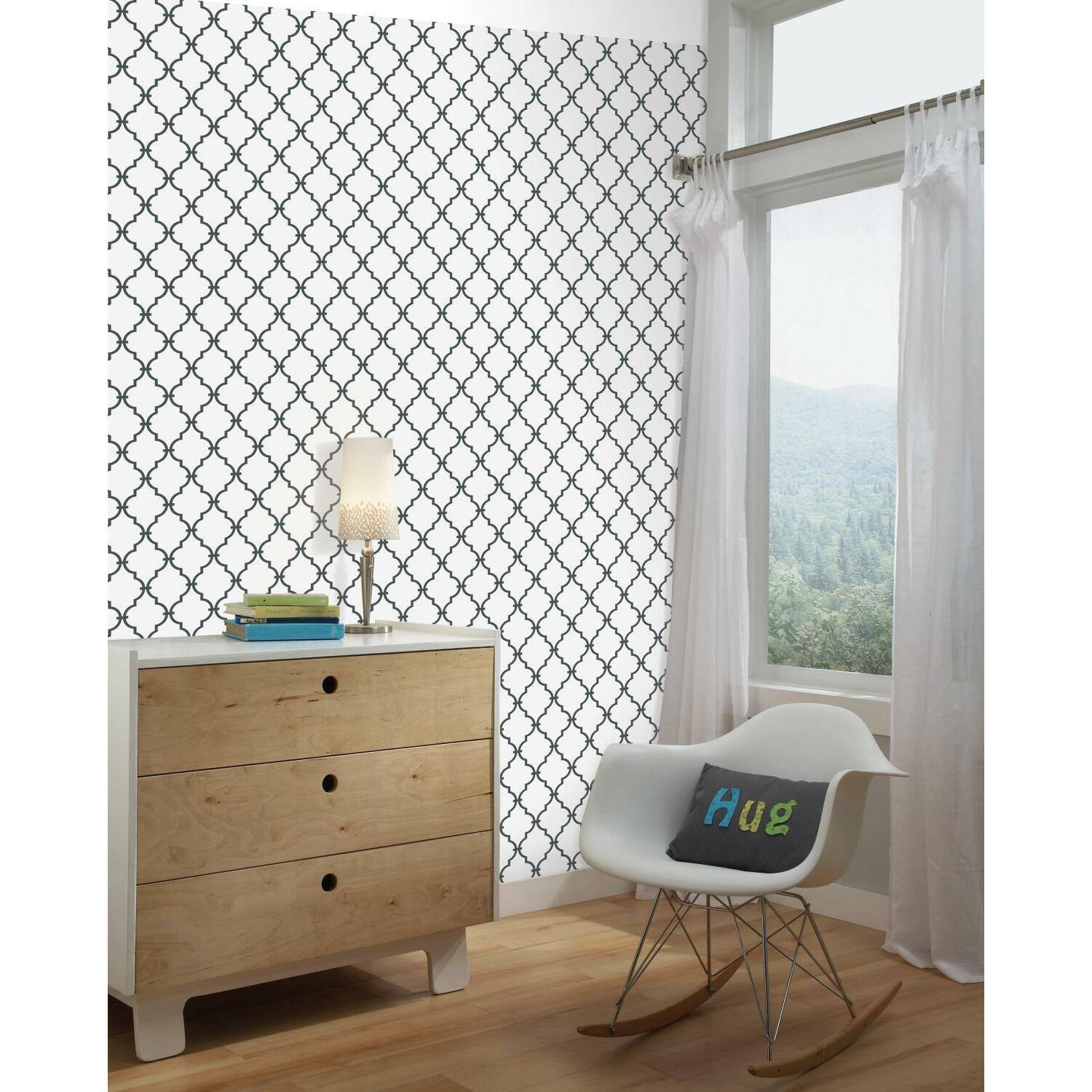 RoomMates Modern Trellis Peel &#x26; Stick Wallpaper