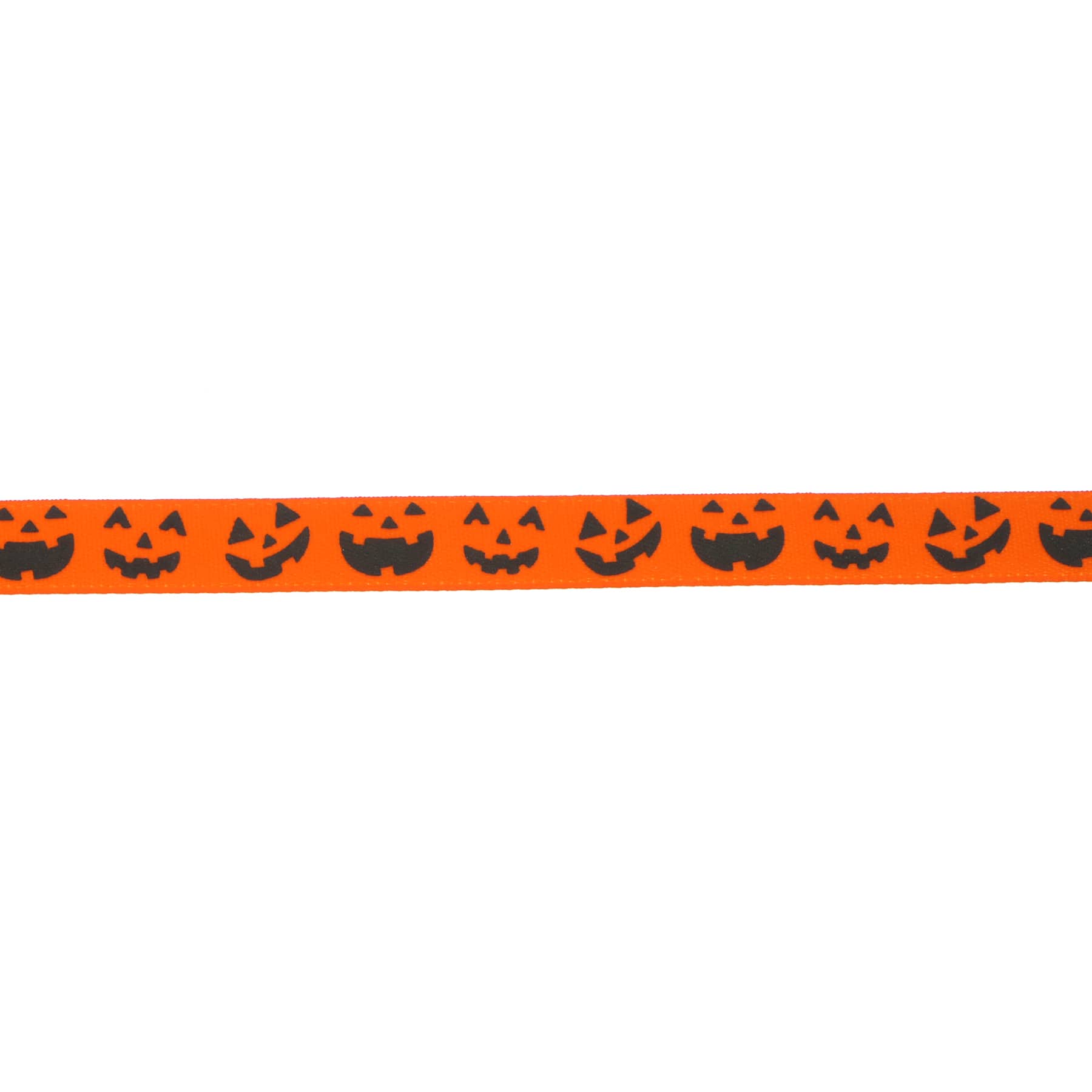 3/8&#x22; x 4yd. Orange Laughing Jack-o&#x27;-Lanterns Ribbon by Celebrate It&#xAE; Halloween