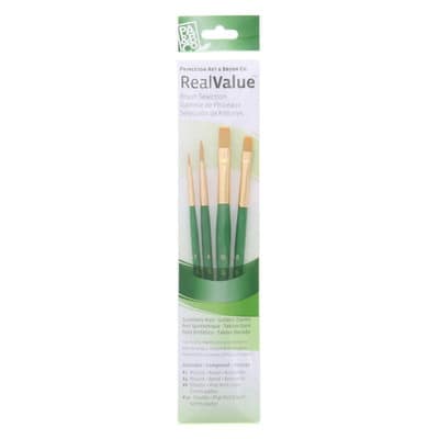 Princeton™ RealValue™ Golden Taklon 4 Piece Brush Set