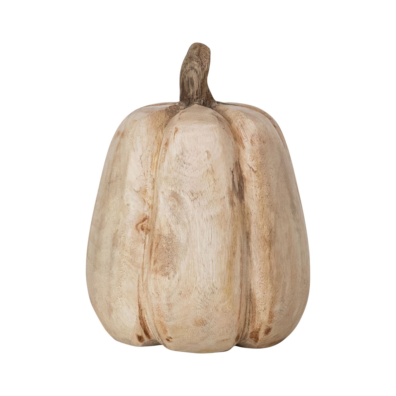 Hello Honey&#xAE; Large Carved Mango Wood Pumpkin Figurine, Stained Finish