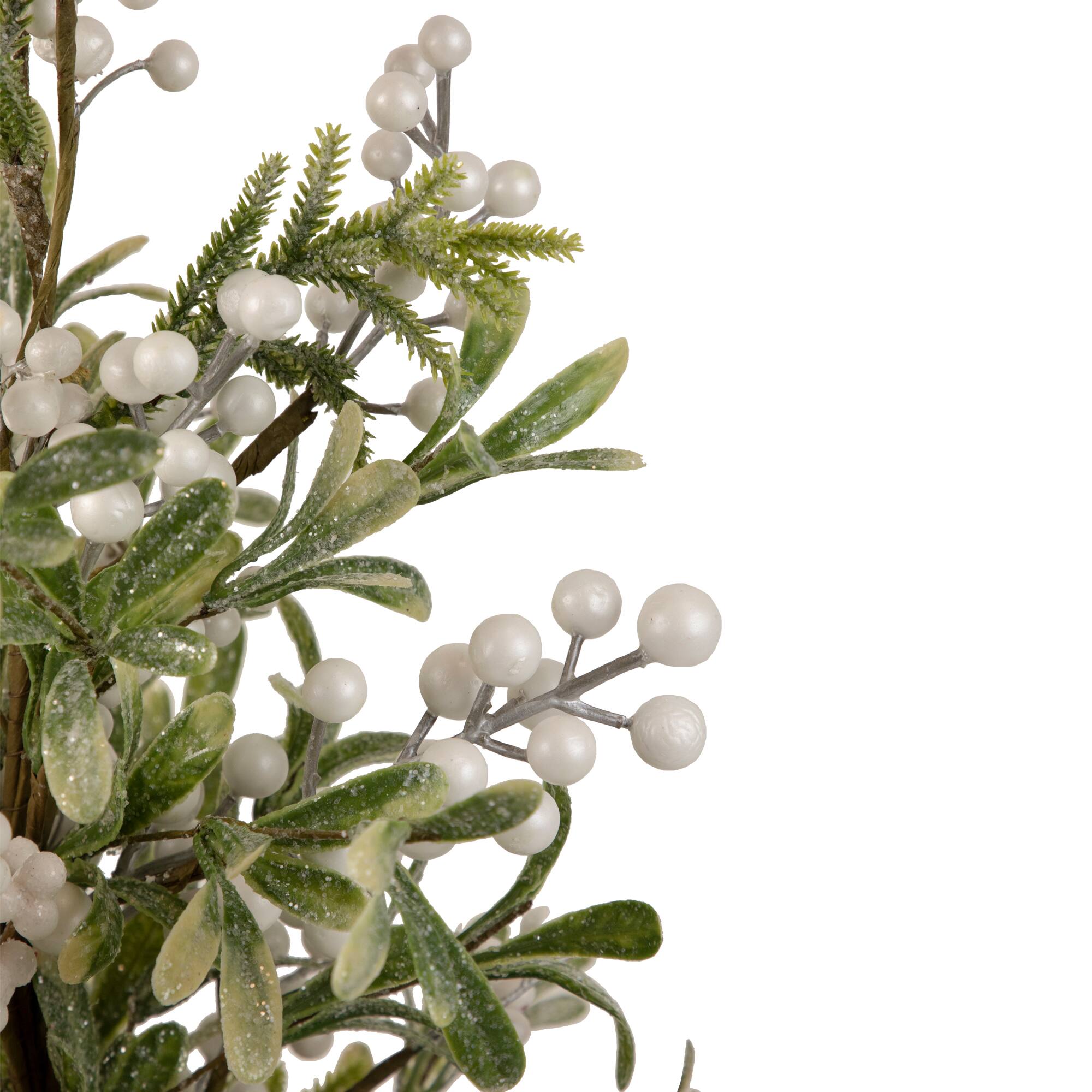 2ft. Unlit Potted White Berry & Frosted Pine Christmas Tree