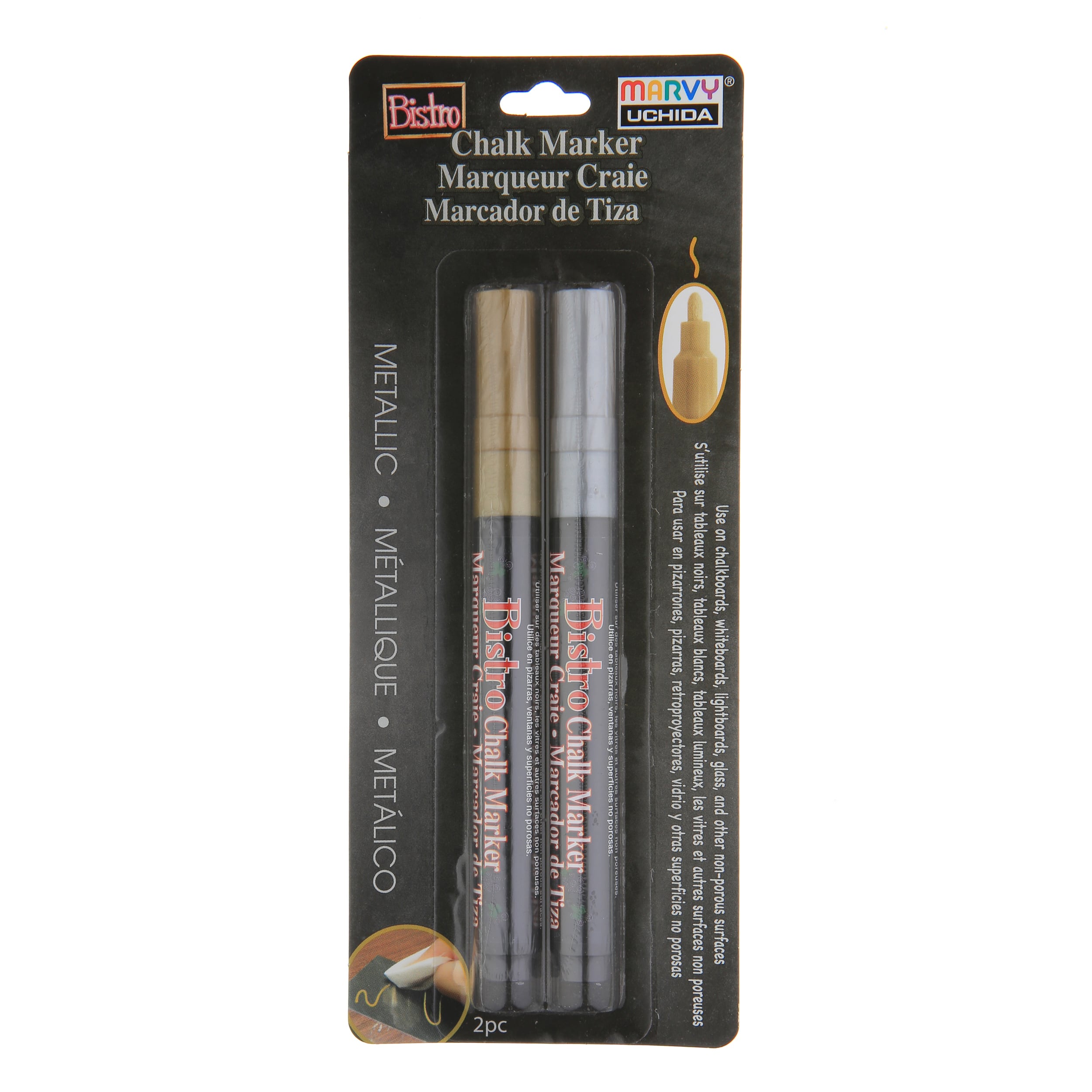 12 Packs: 2 ct. (24 total) Marvy® Uchida Bistro Fine Point Metallic Chalk Markers