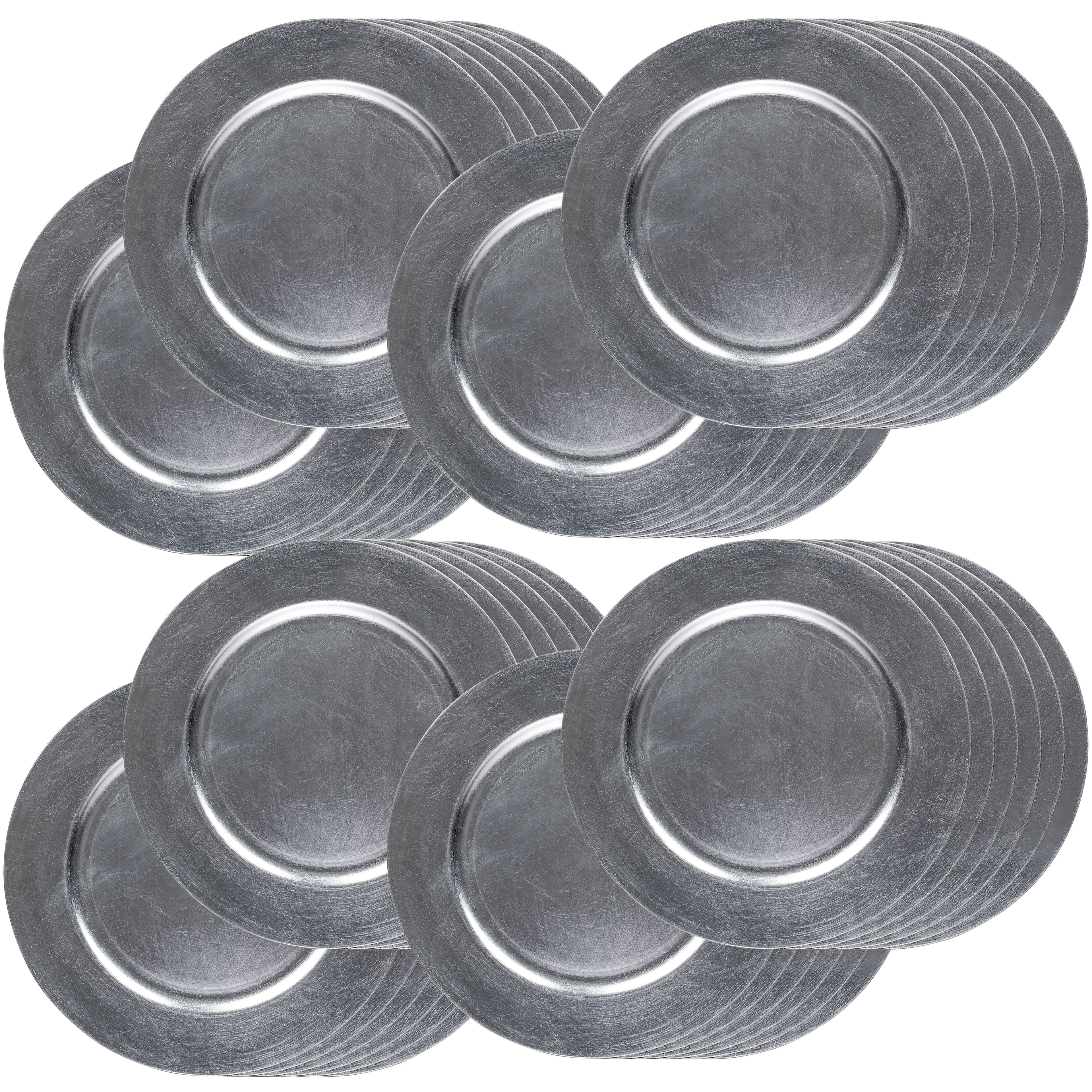 8 Packs: 6 ct. (48 total) 13" Silver Chargers by Celebrate It™
