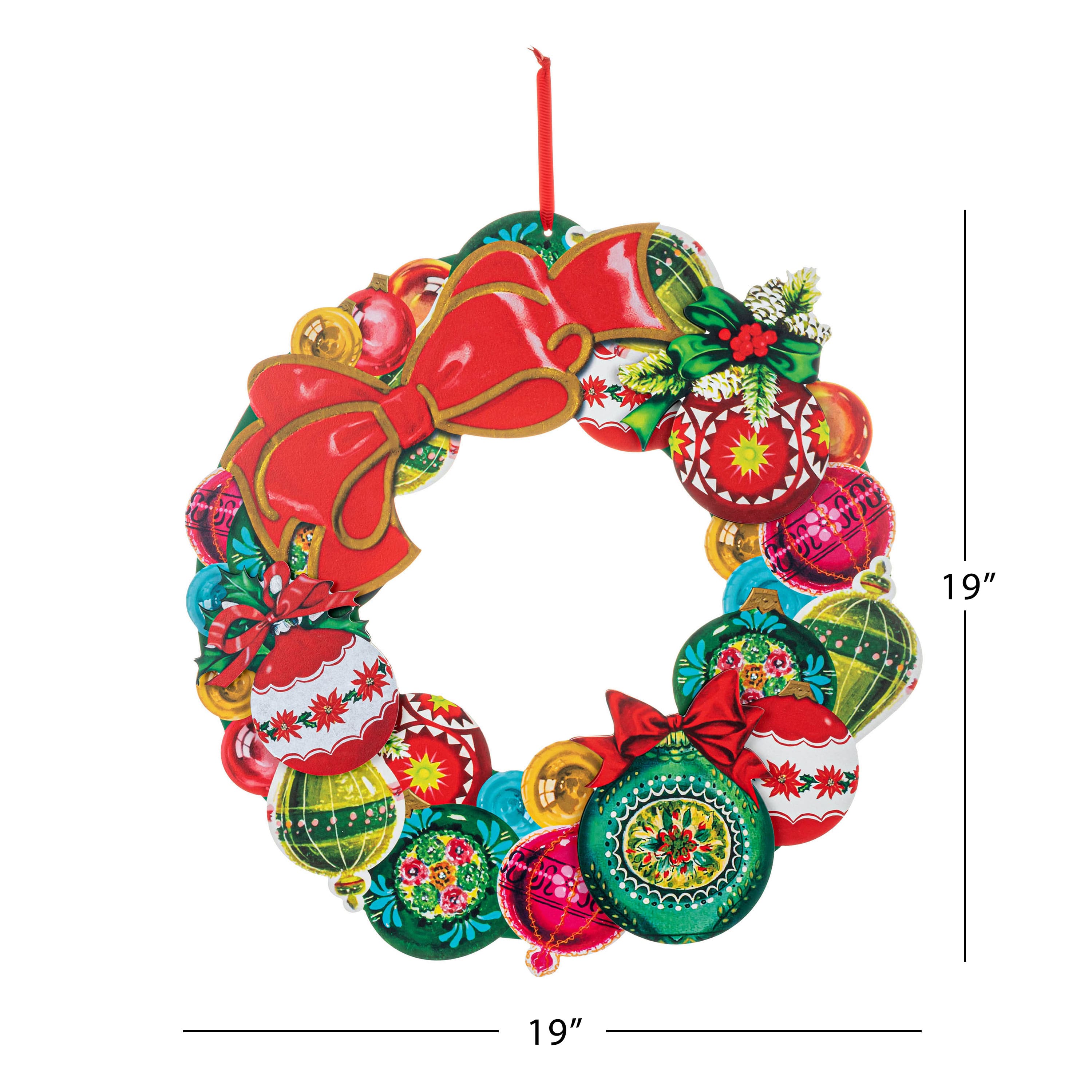 19&#x22; Vintage Ornament Wreath