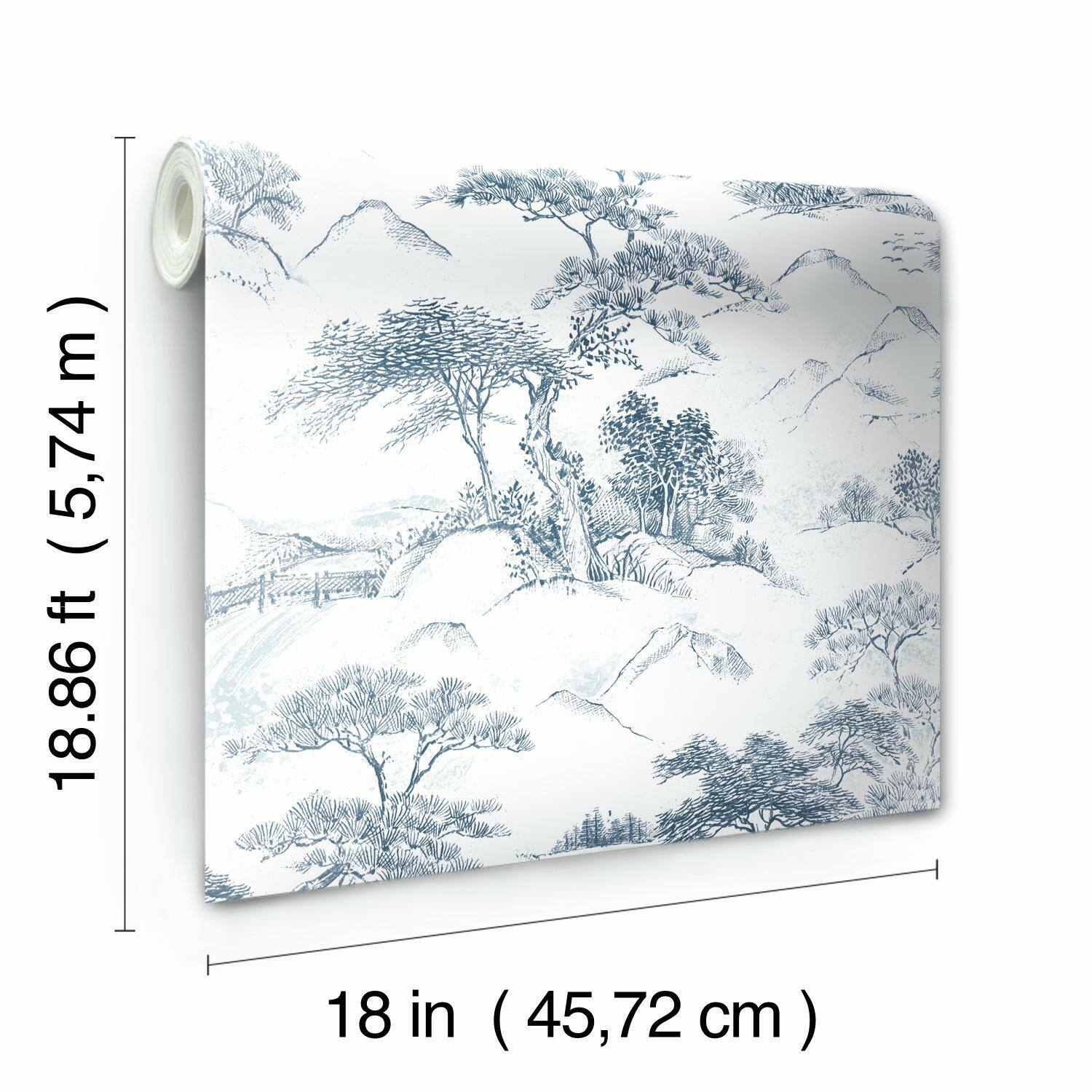 RoomMates Oriental Toile Peel &#x26; Stick Wallpaper